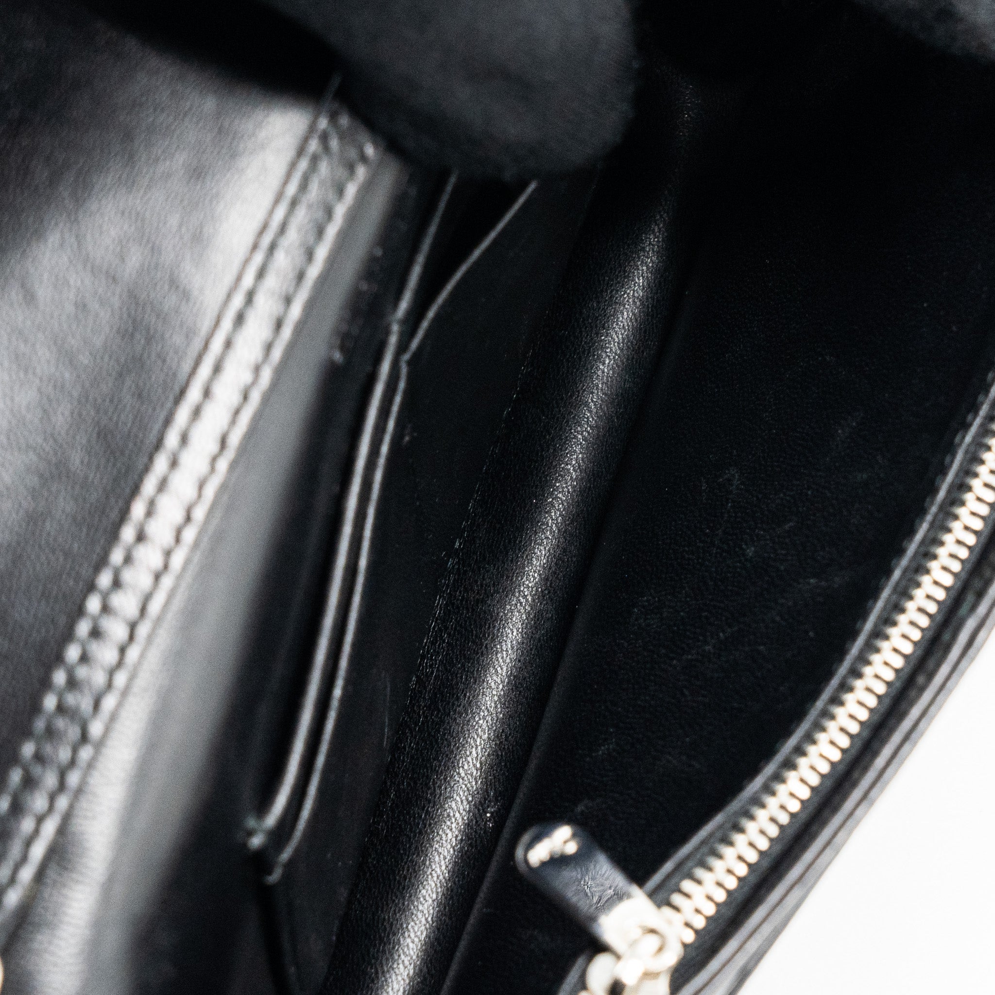 DIOR DIORAMA WALLET ON CHAIN LIMITED PRINT LAMBSKIN BLACK SHW