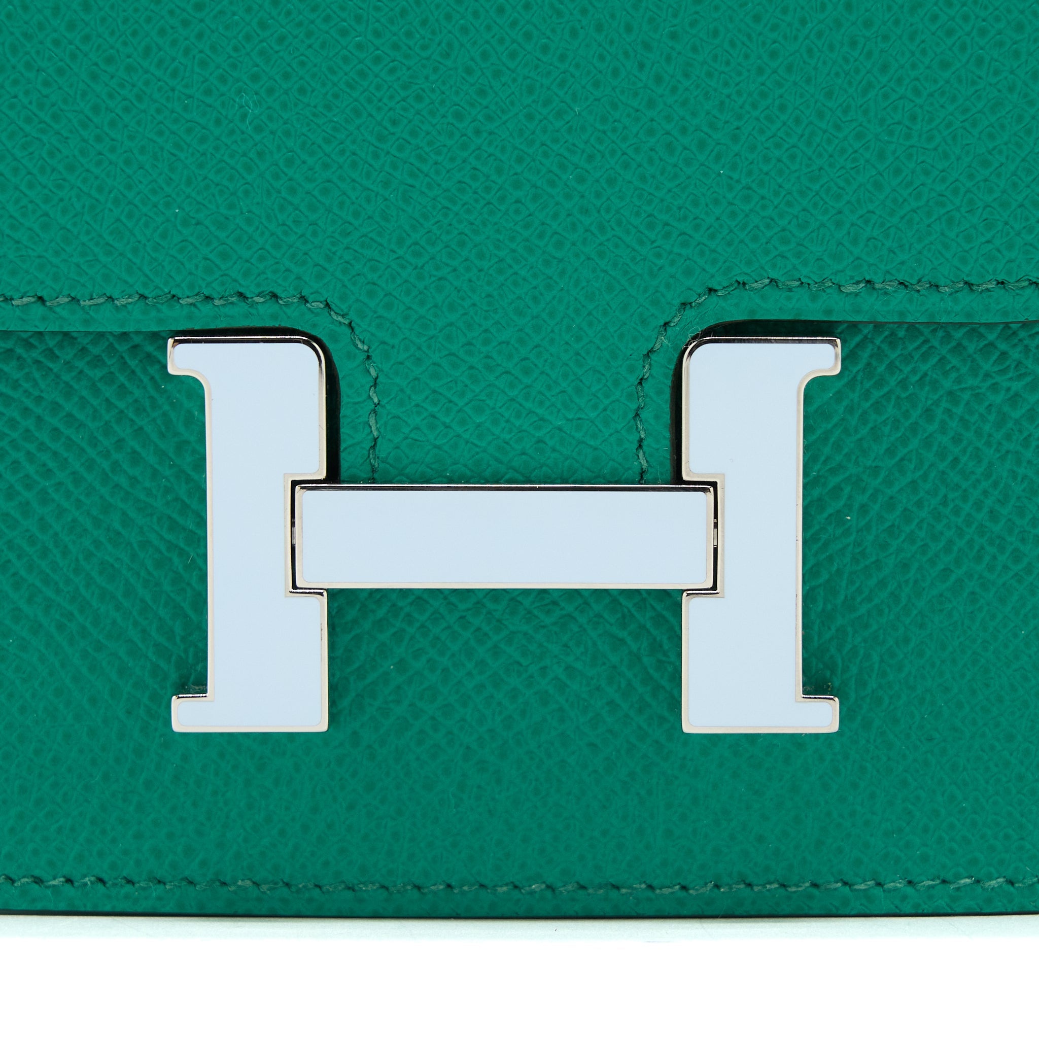 HERMES CONSTANCE SLIM EPSOM LAQUE VERT JADE/BLEU BRUME SHW