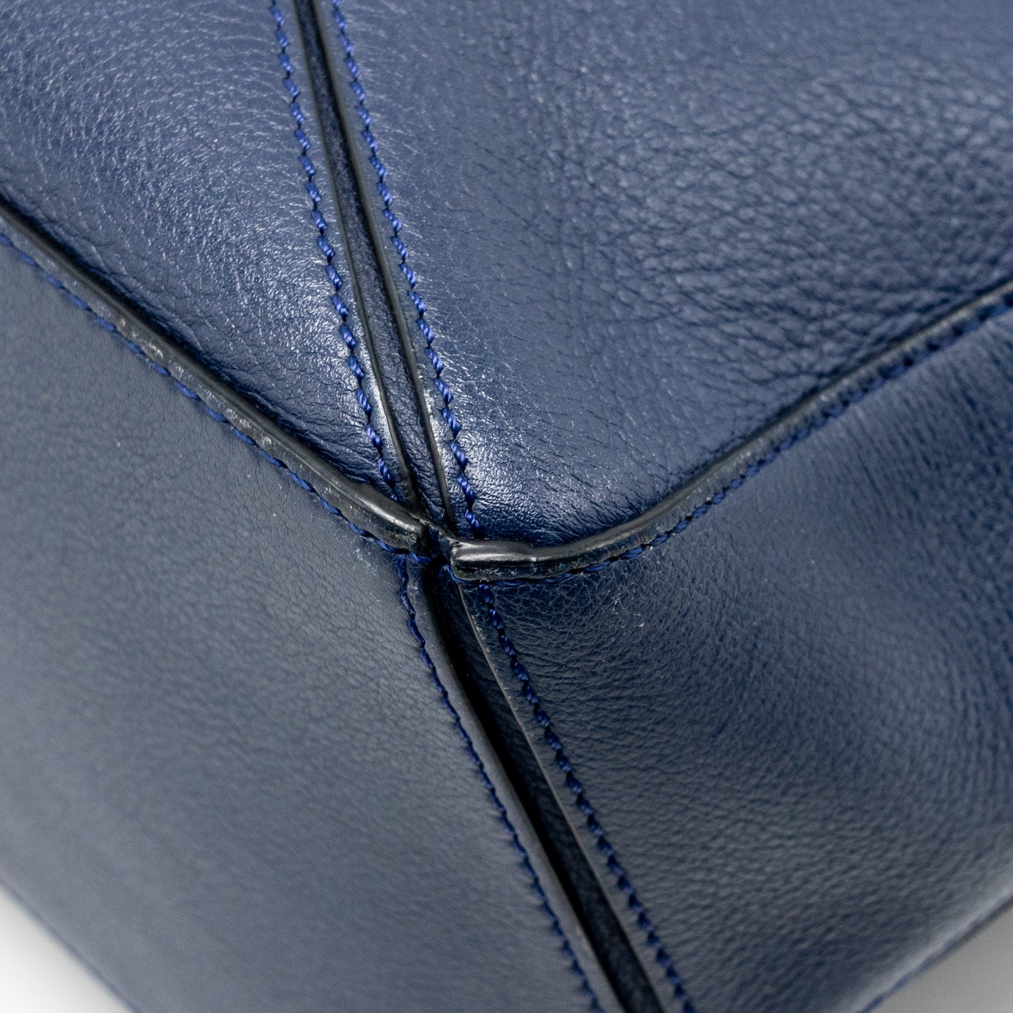 LOEWE SMALL PUZZLE BAG CALFSKIN NAVY SHW