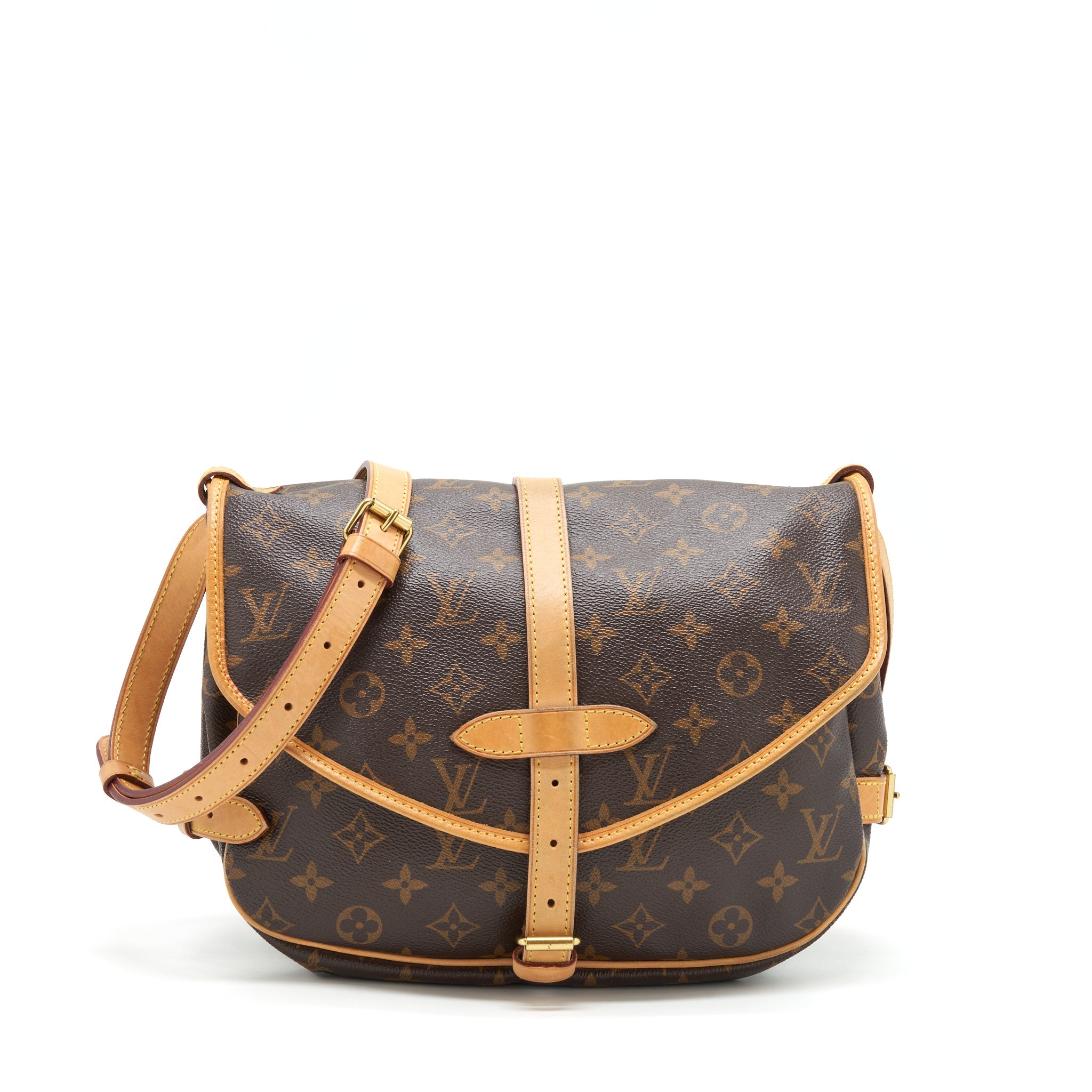 LOUIS VUITTON VINTAGE DOUBLE SIDE CROSSBODY BAG MONOGRAM CANVAS GHW