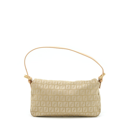 FENDI VINTAGE BAGUETTE FABRIC BEIGE GHW