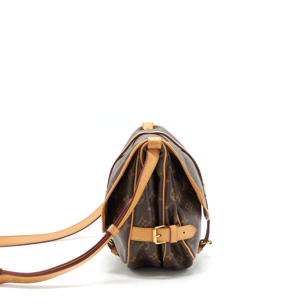 LOUIS VUITTON VINTAGE DOUBLE SIDE CROSSBODY BAG MONOGRAM CANVAS GHW
