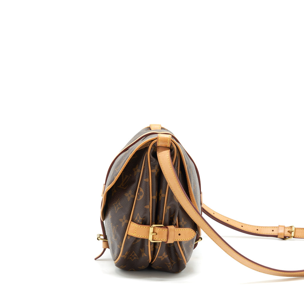 LOUIS VUITTON VINTAGE DOUBLE SIDE CROSSBODY BAG MONOGRAM CANVAS GHW