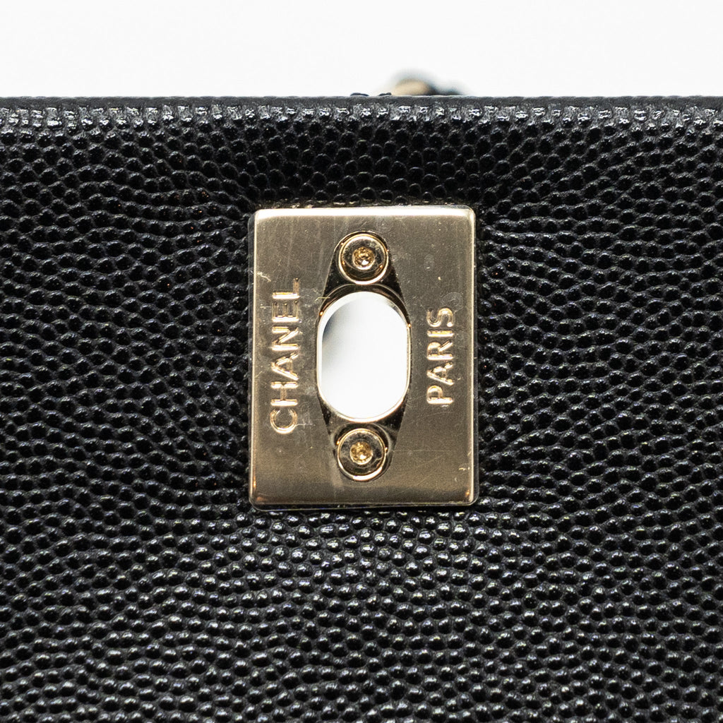 CHANEL SMALL COCO HANDLE CAVIAR BLACK LGHW