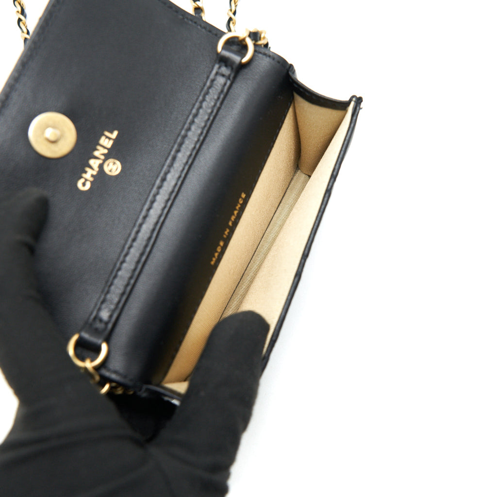 CHANEL PEARL CRUSH MINI FLAP CARD HOLDER BELT BAG