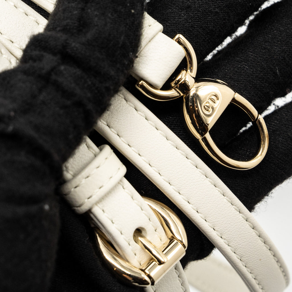 DIOR MICRO LADY DIOR BAG LAMBSKIN WHITE LGHW