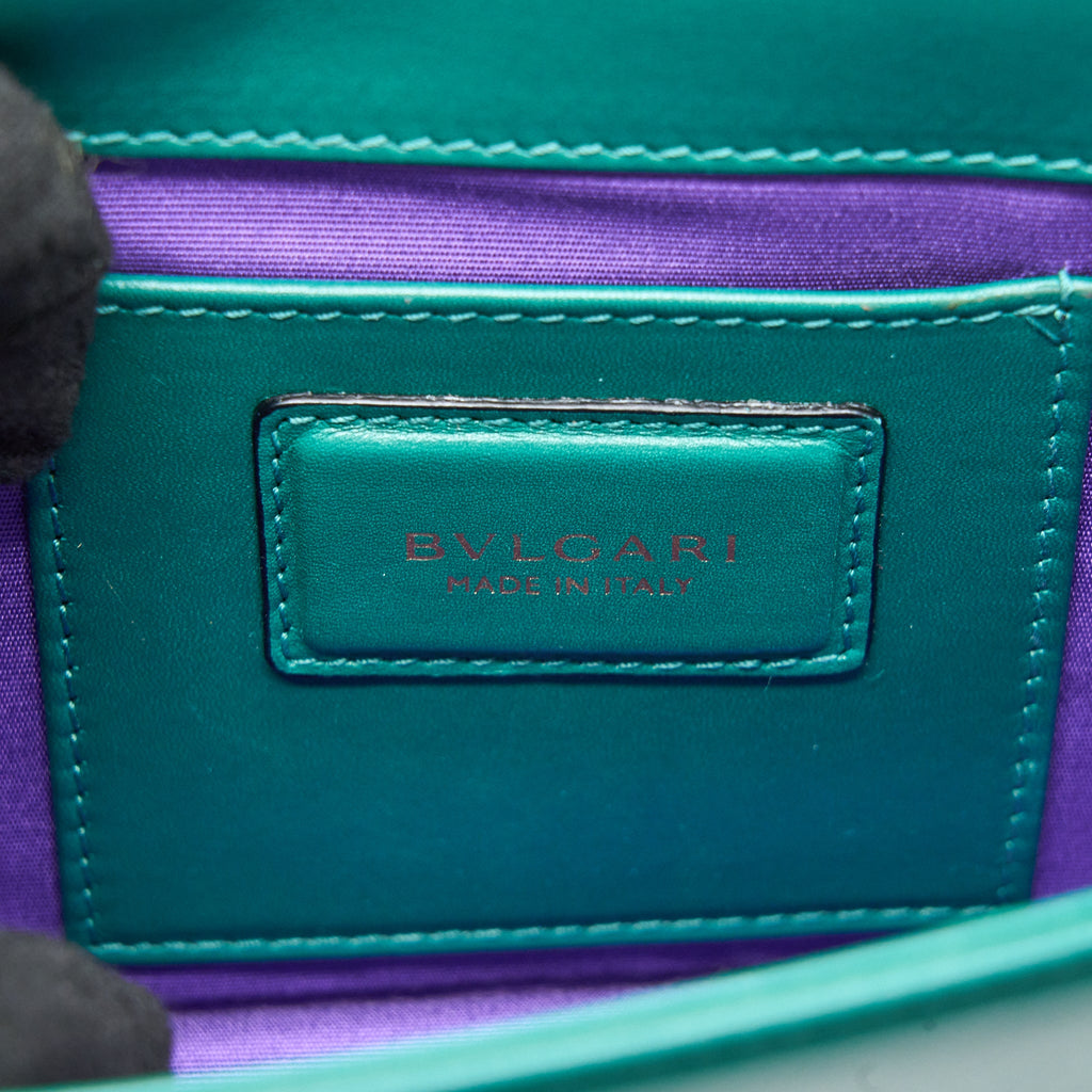 BVLGARI SERPENTI FOREVER CROSSBODY BAG CALFSKIN GREEN LGHW