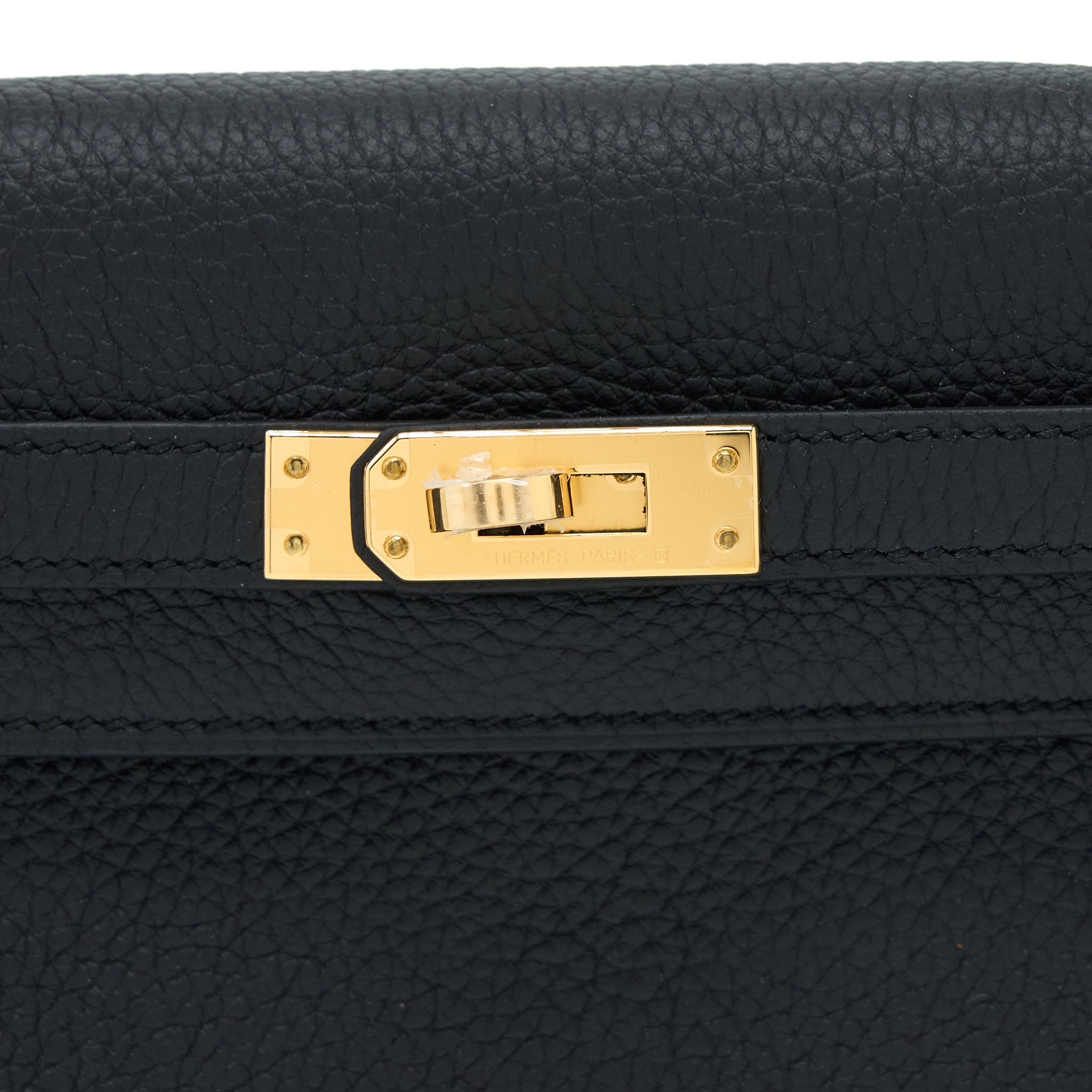 HERMES KELLY 25 TOGO BLACK GHW