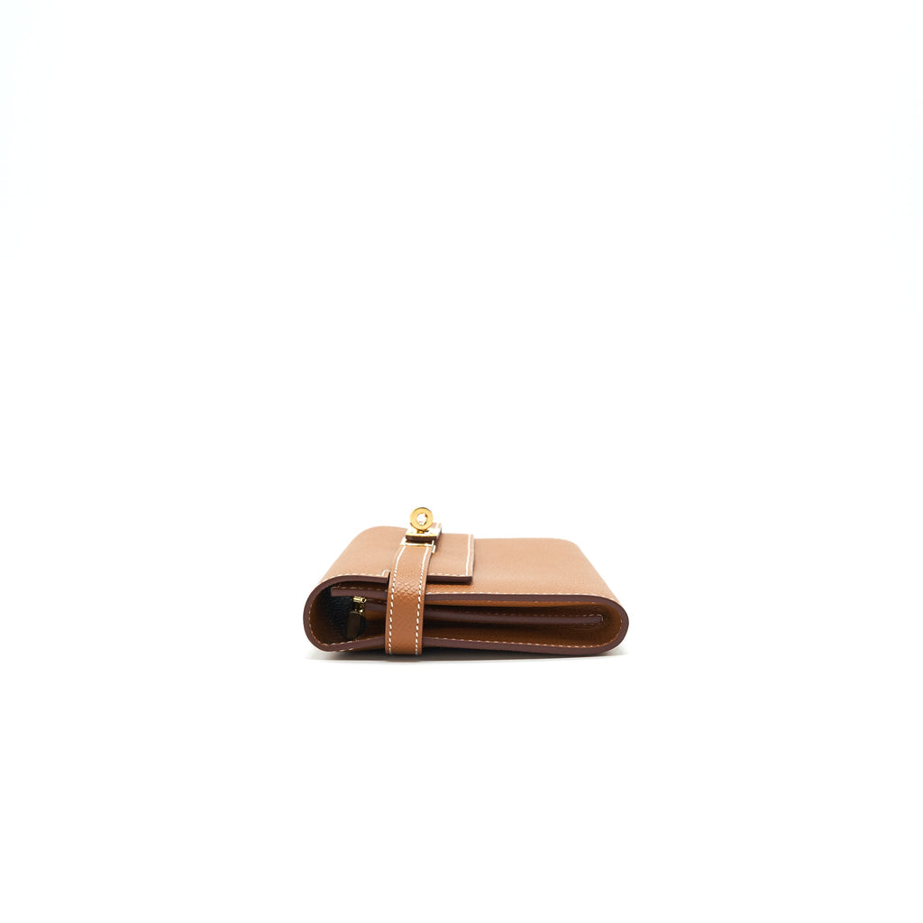 HERMES KELLY LONG WALLET GOLD GHW