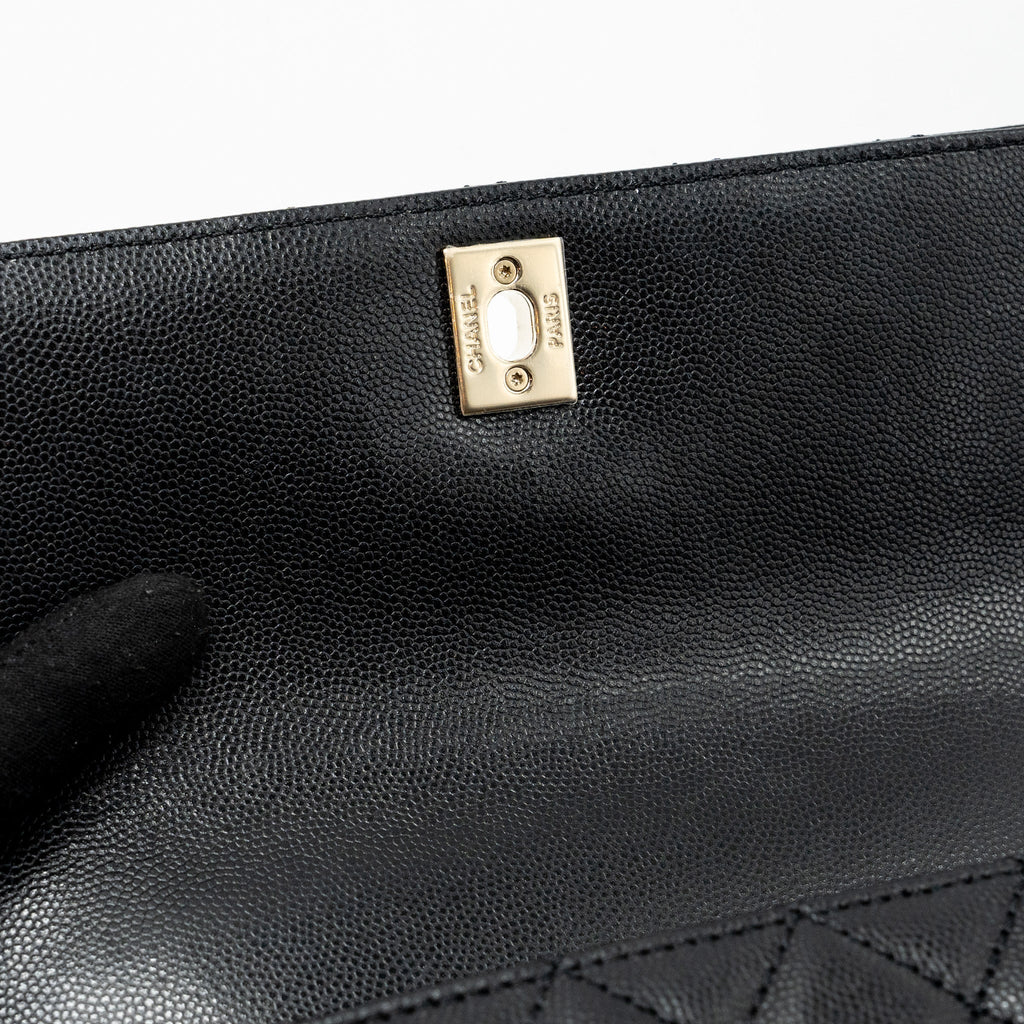CHANEL SMALL COCO HANDLE CAVIAR BLACK LGHW (MICROCHIP)