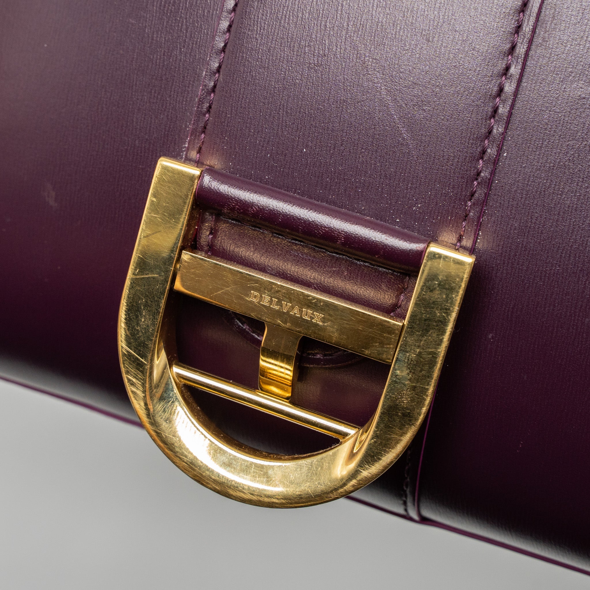 DELVAUX MINI BRILLIANT BOX CALFSKIN PURPLE GHW