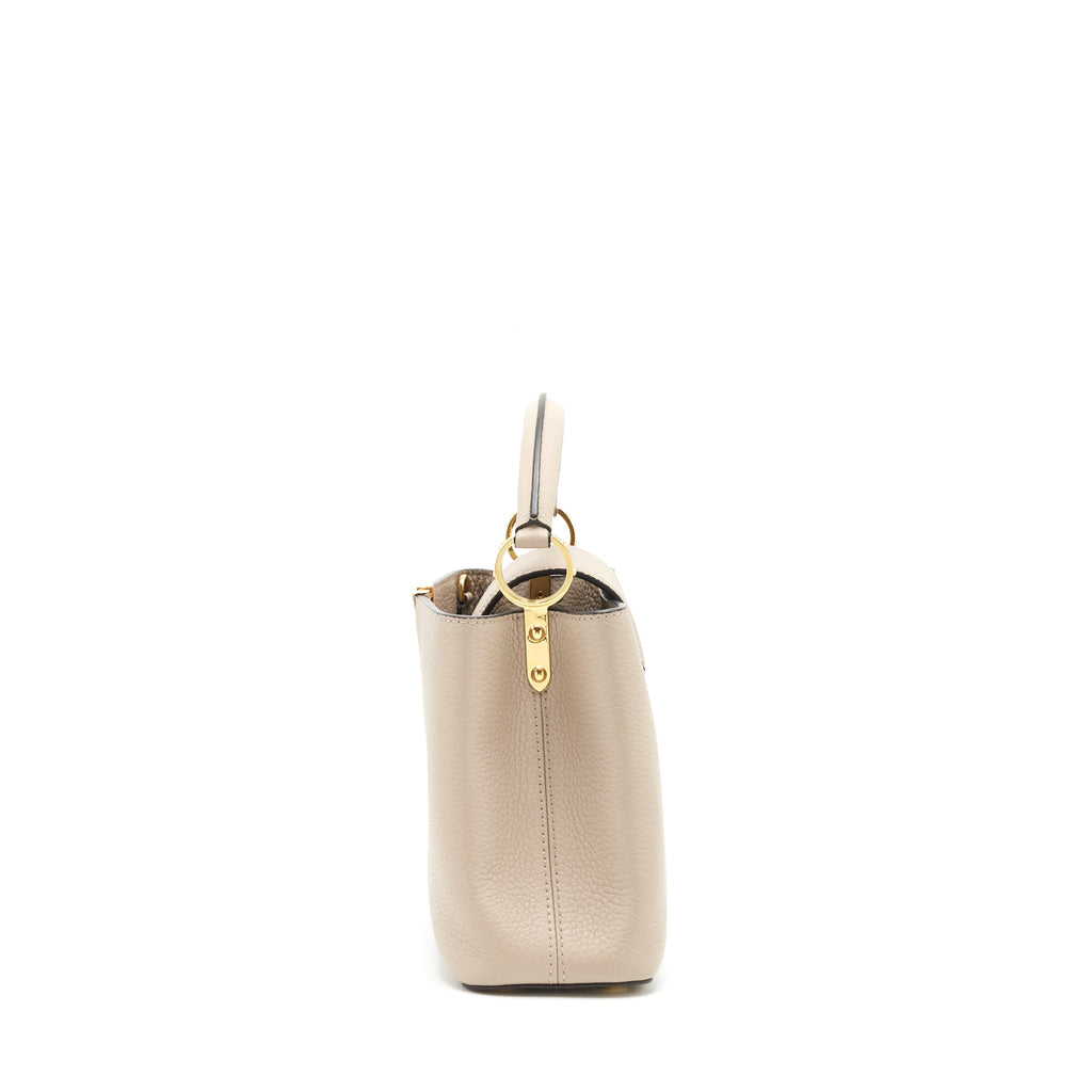 LOUIS VUITTON CAPUCINES BB TAURILLON GALET GHW