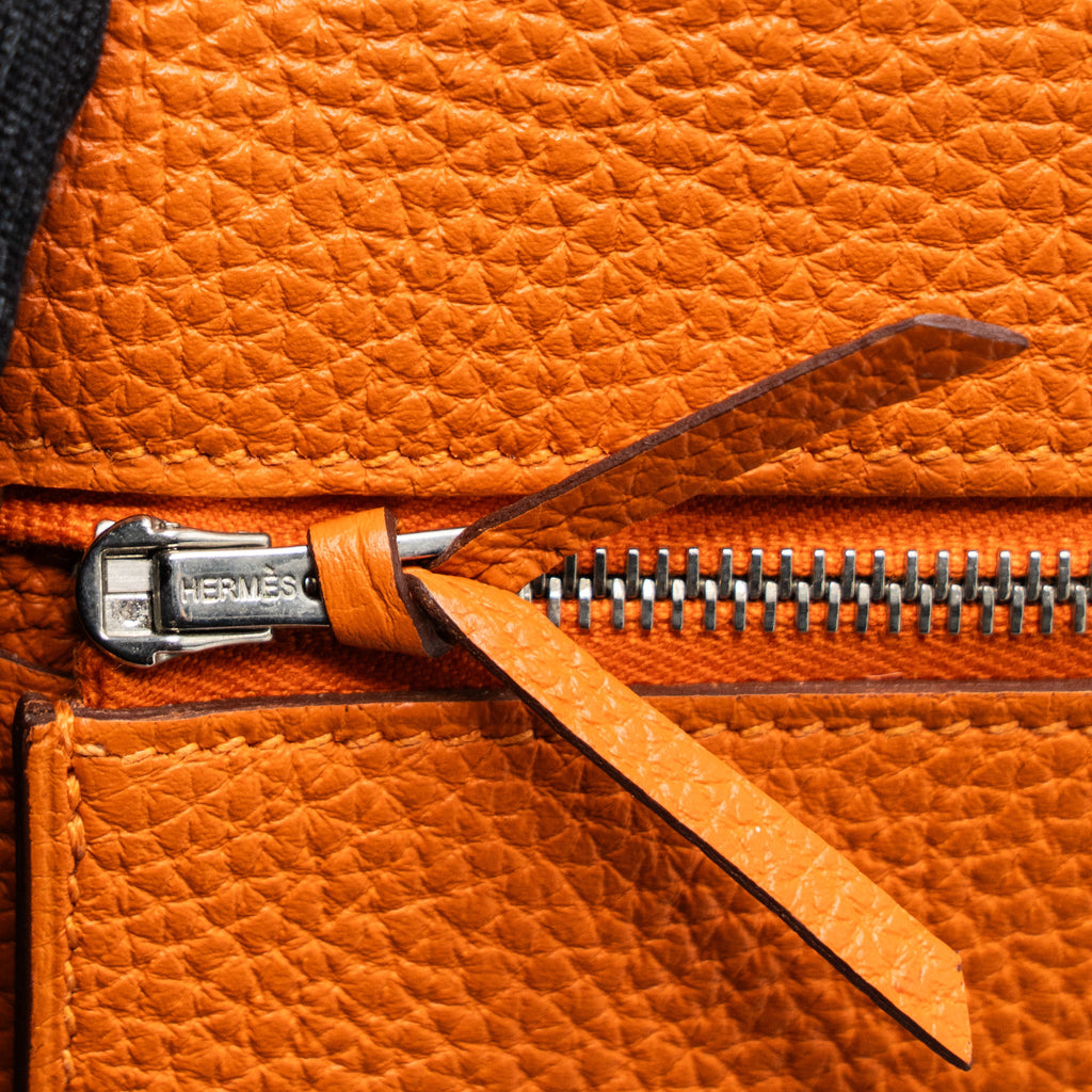 HERMES DOGON LONG WALLET CLEMENCE ORANGE SHW