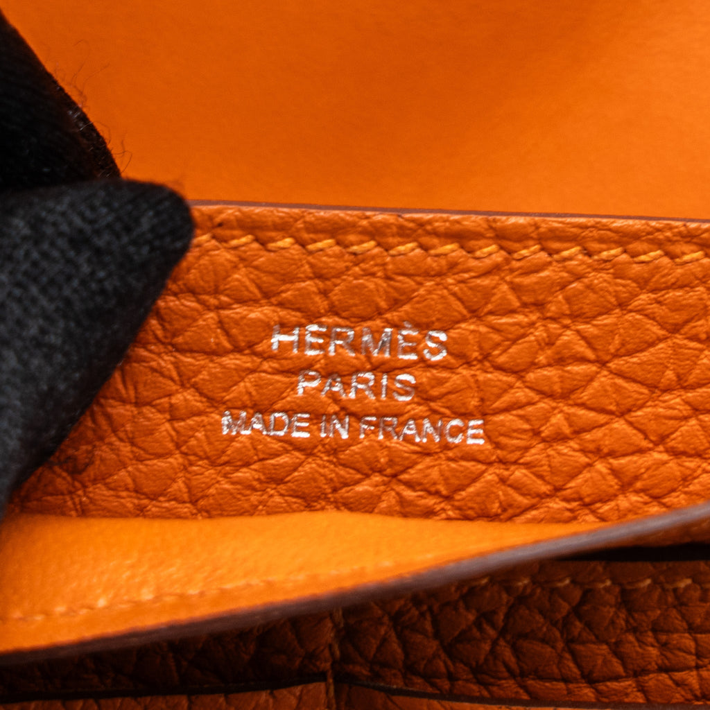 HERMES DOGON LONG WALLET CLEMENCE ORANGE SHW