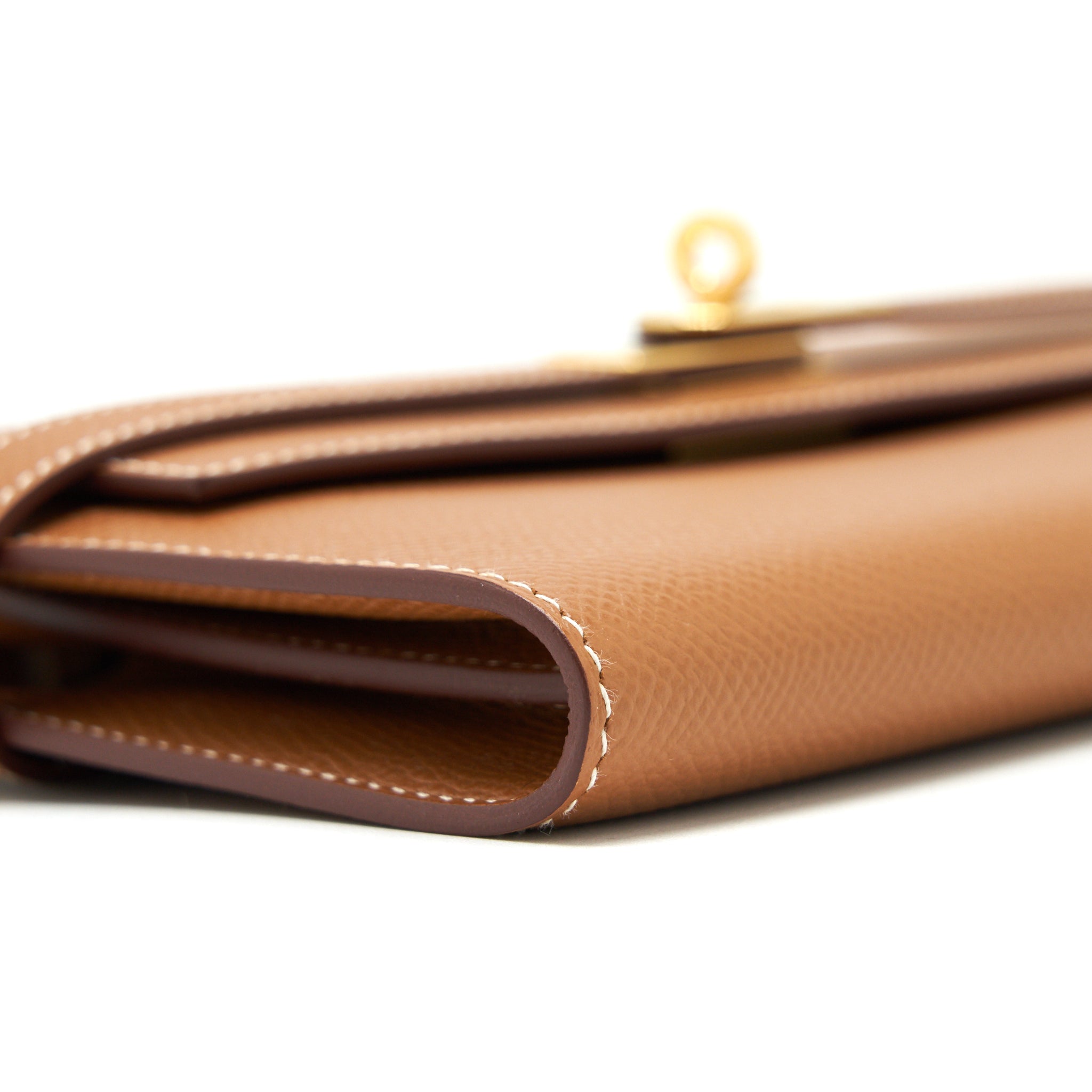 HERMES KELLY LONG WALLET GOLD GHW