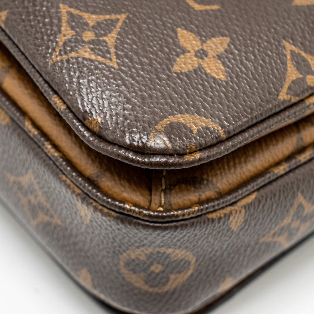 LOUIS VUITTON POCHETTE MÉTIS MONOGRAM REVERSE CANVAS GHW