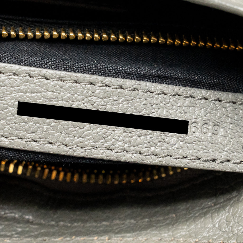 BALENCIAGA MINI CITY BAG CALFSKIN GREY GHW