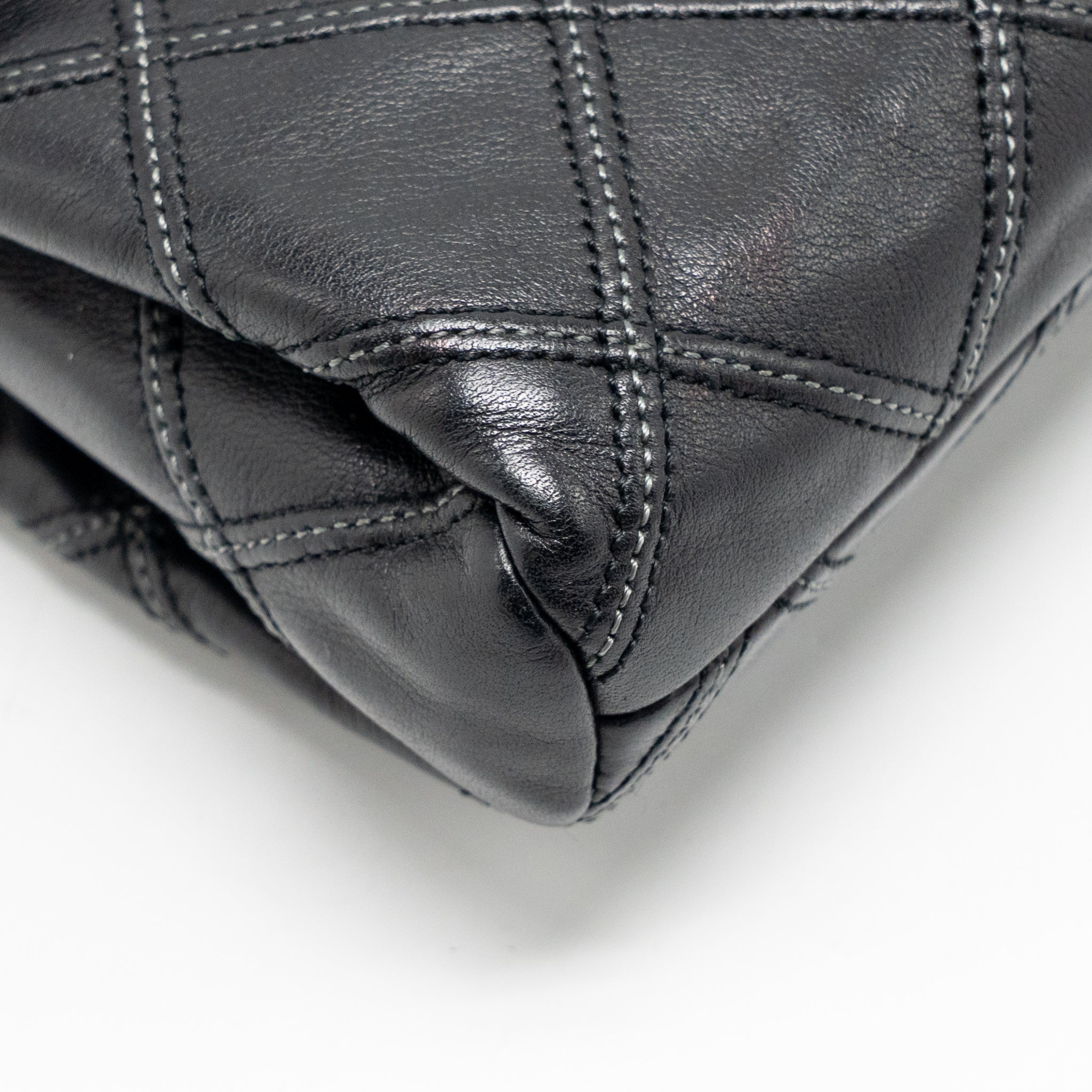 CHANEL THIN CITY FLAP BAG CALFSKIN BLACK GHW