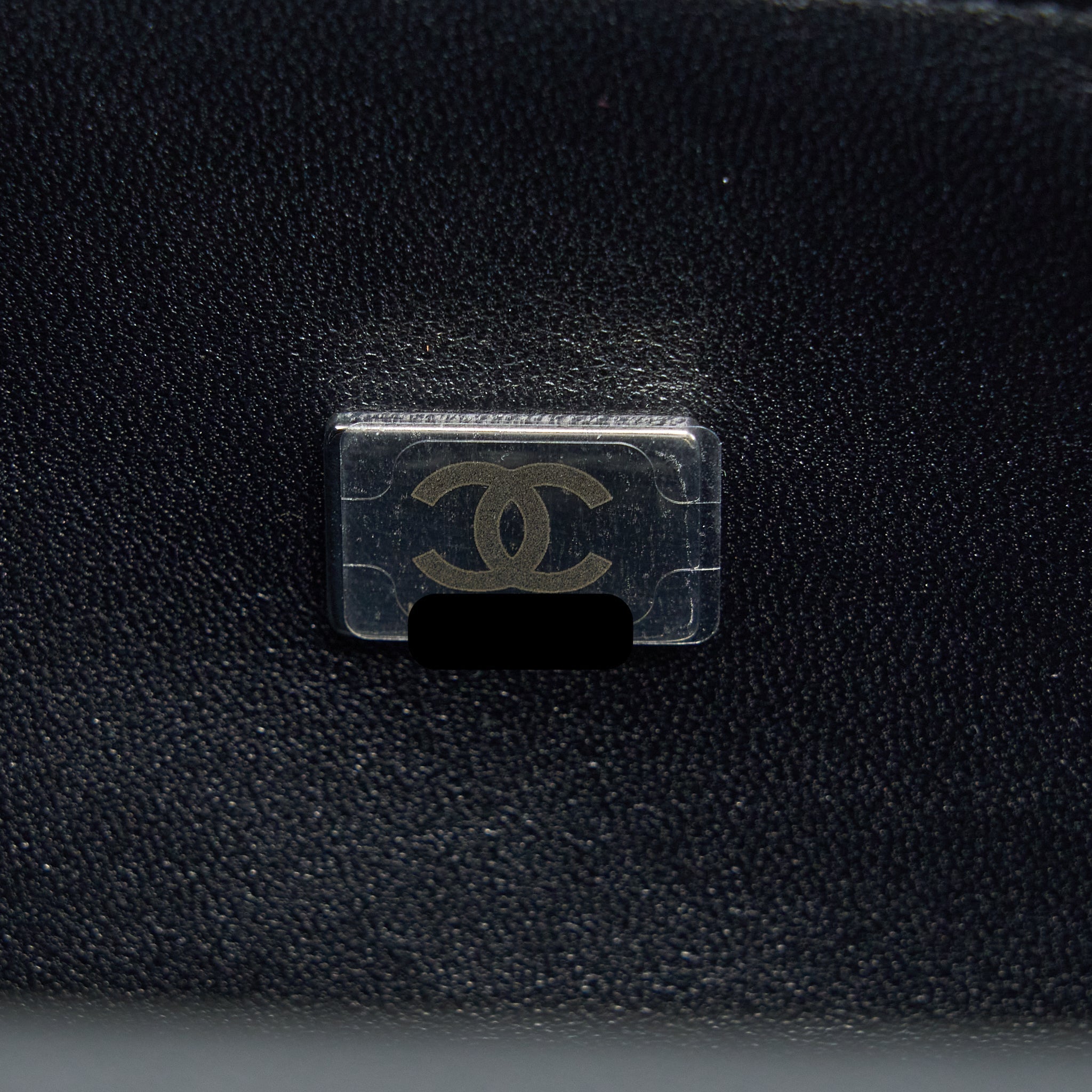 CHANEL SMALL BOY BAG CAVIAR BLACK RUTHENIUM HARDWARE (MICROCHIP)