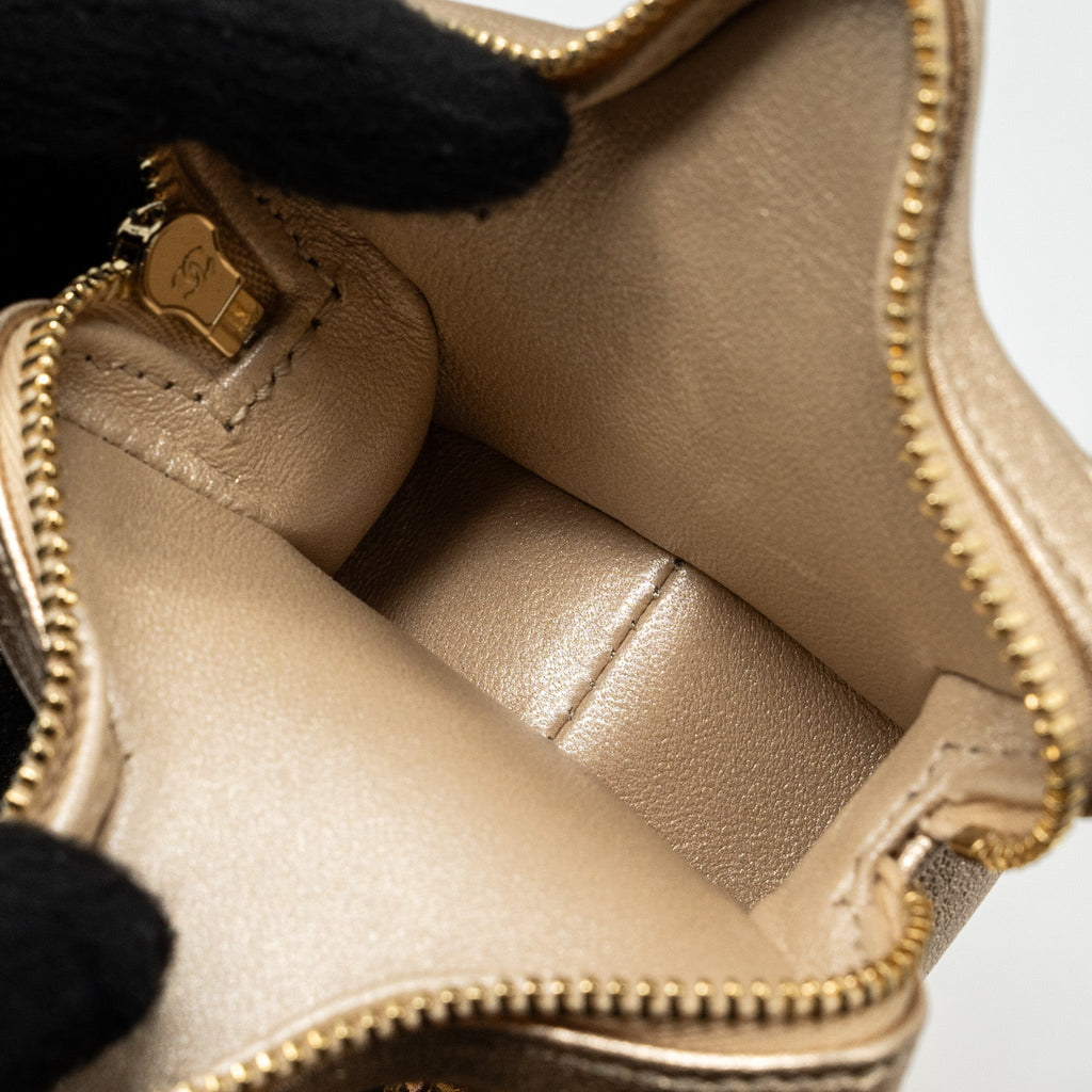 CHANEL 24C BACKPACK WITH STAR PATENT GOLD LGHW (MICROCHIP)