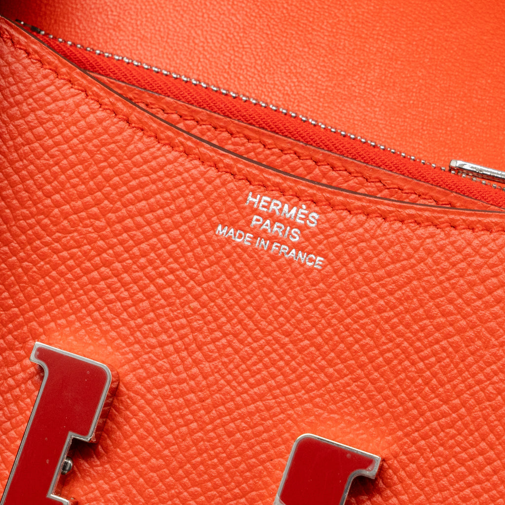 HERMES CONSTANCE SLIM EPSOM/LAQUE CAPUCINE/SANGUINE SHW