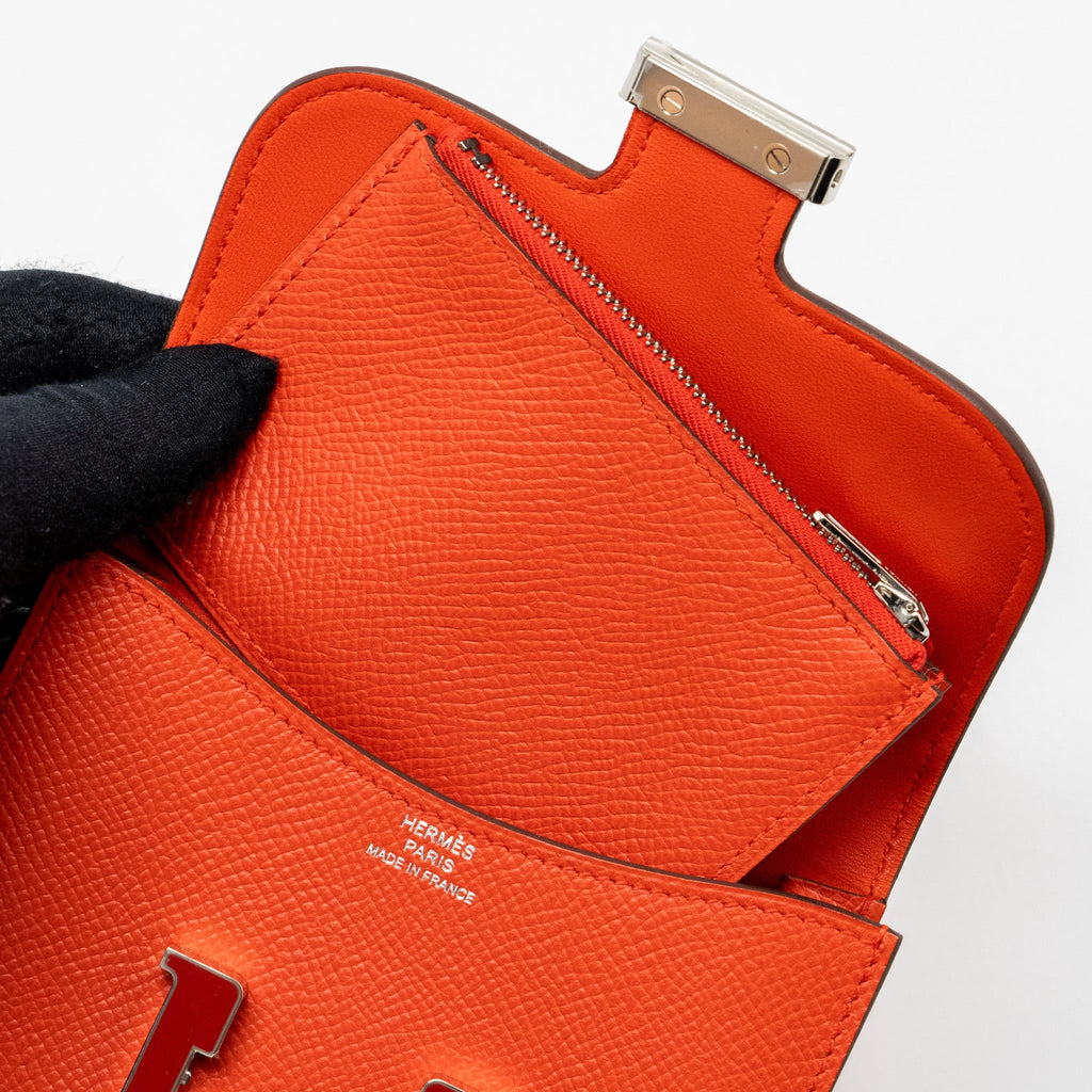 HERMES CONSTANCE SLIM EPSOM/LAQUE CAPUCINE/SANGUINE SHW