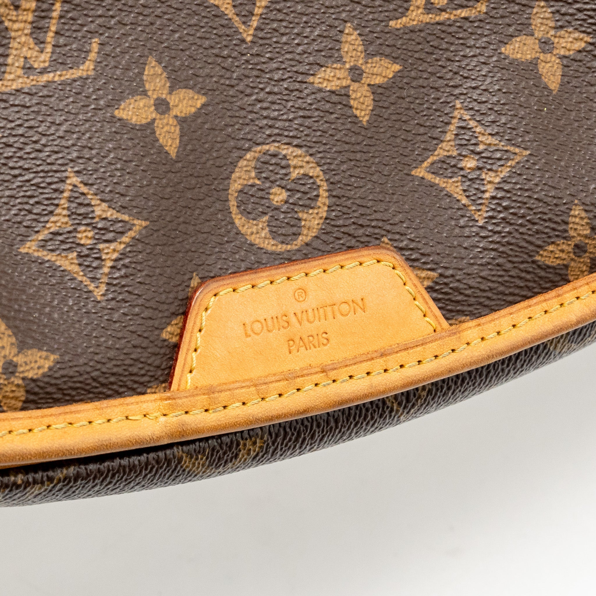 LOUIS VUITTON MENILMONTANT MM HALF MOON BAG MONOGRAM CANVAS GHW