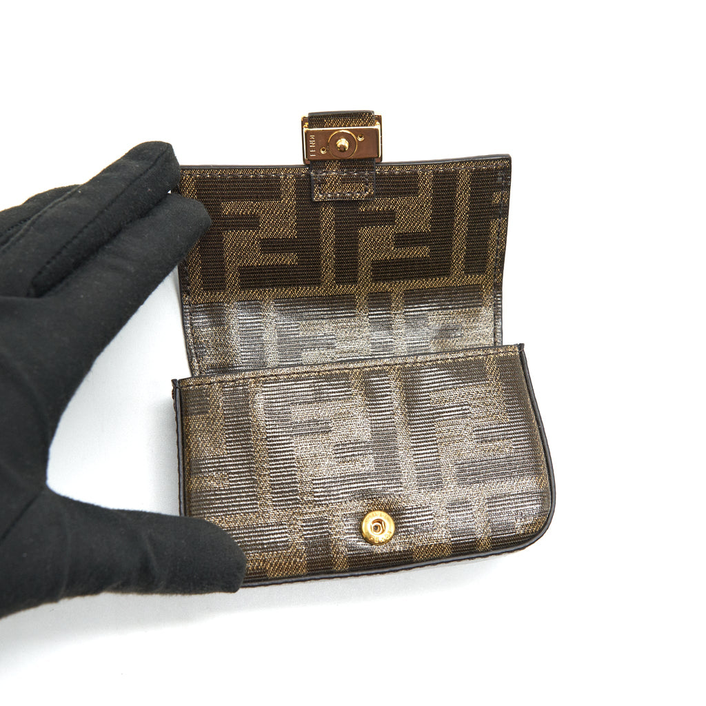 FENDI ICONIC CANVAS BELT WITH MINI BAG