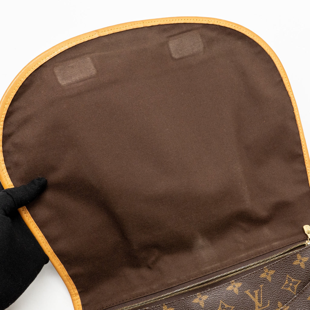 LOUIS VUITTON MENILMONTANT MM HALF MOON BAG MONOGRAM CANVAS GHW