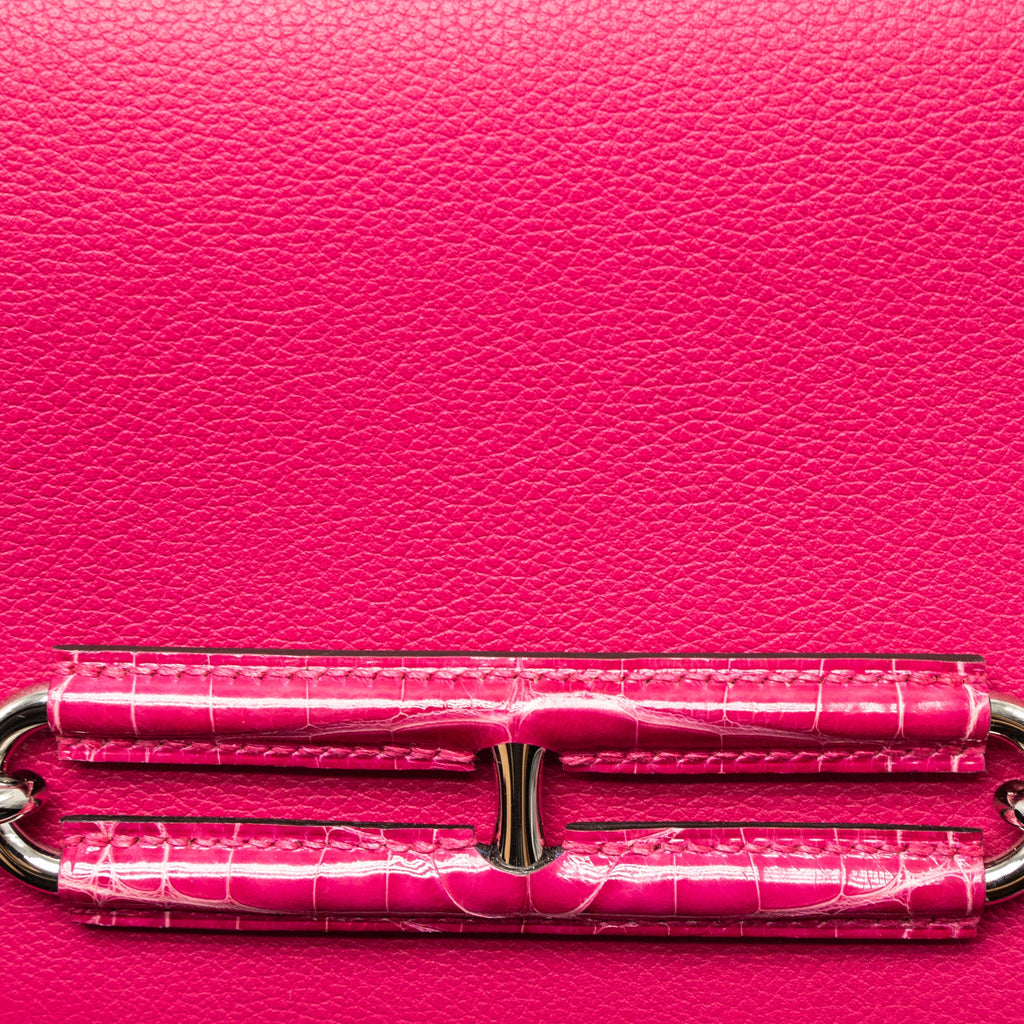 HERMES MINI ROULIS ALLIGATOR TOUCH EVERCOLOR ROSE MEXICO SHW
