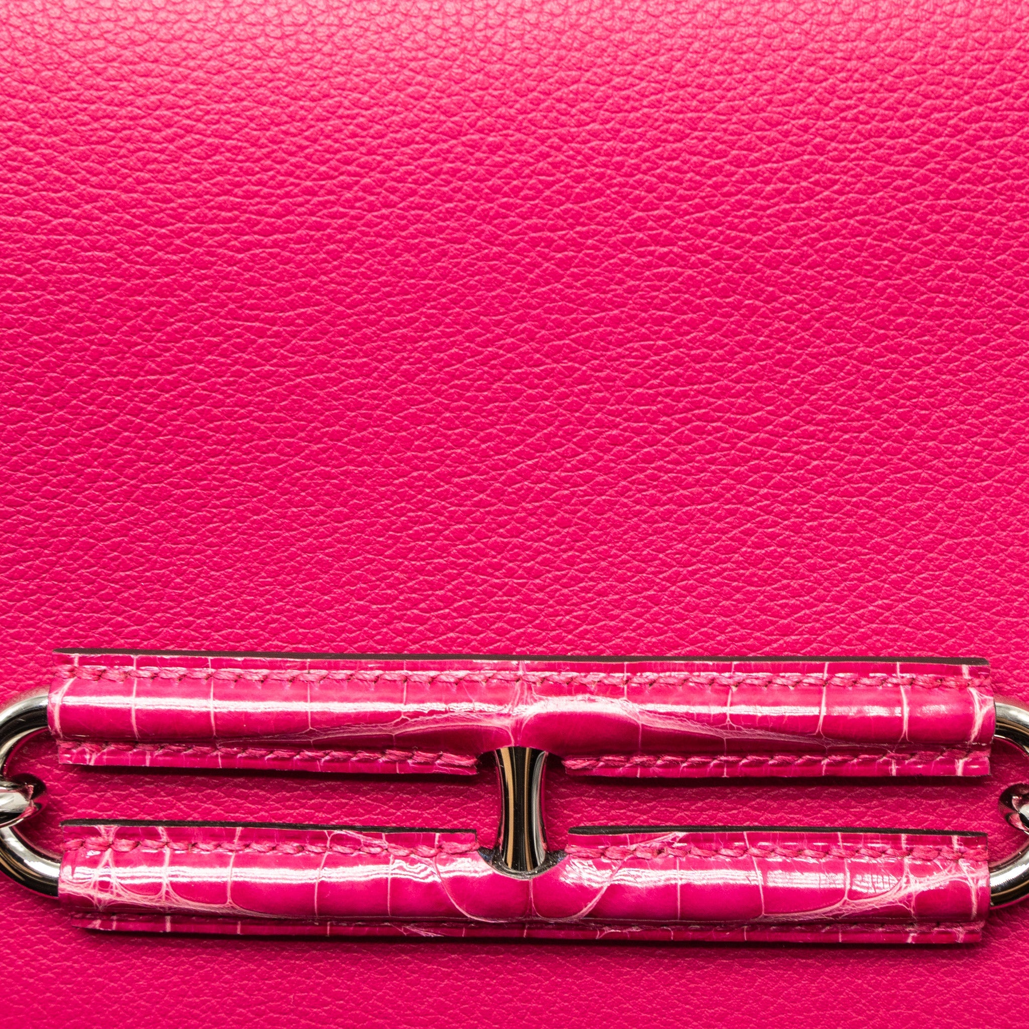 HERMES MINI ROULIS ALLIGATOR TOUCH EVERCOLOR ROSE MEXICO SHW