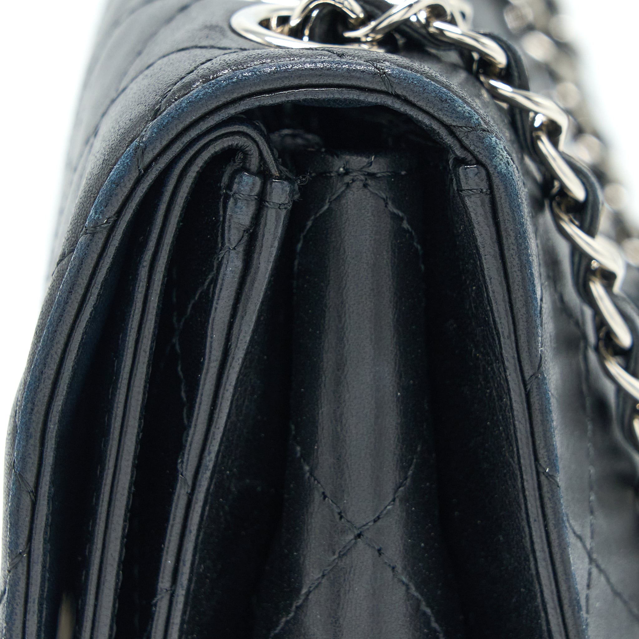 CHANEL QUILTED FLAP BAG LAMBSKIN BLACK SHW