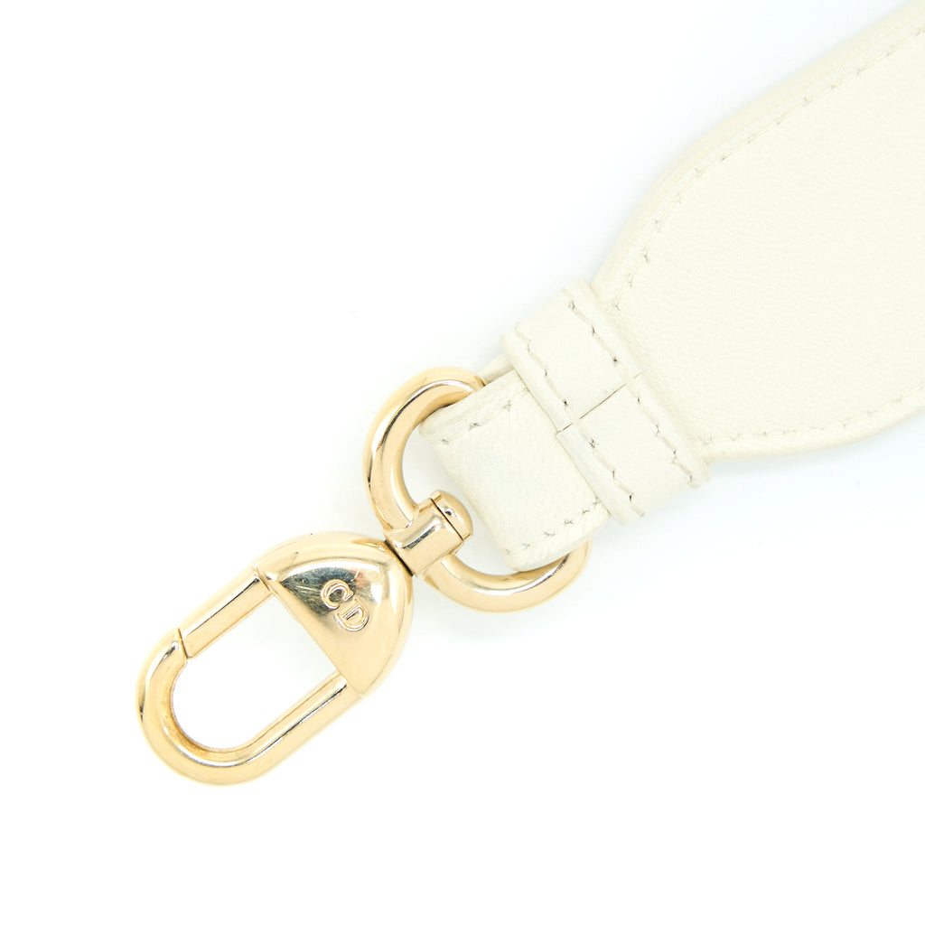 DIOR SMALL LADY DIOR LAMBSKIN WHITE LGHW
