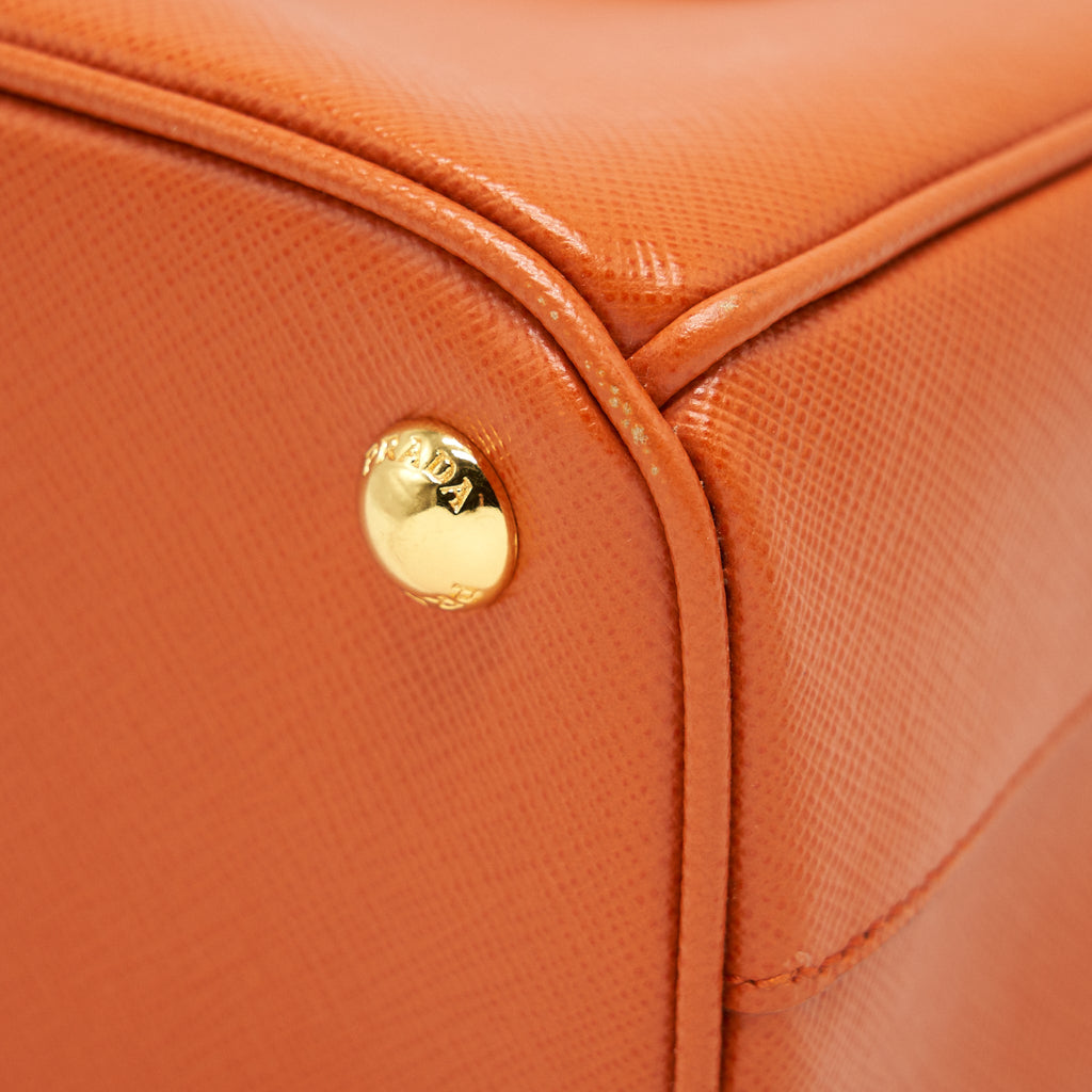 PRADA SAFFIANO TOTE BAG PAPAYA GHW
