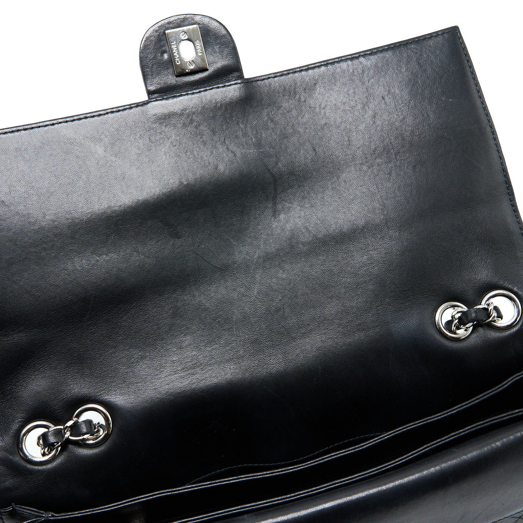 CHANEL QUILTED FLAP BAG LAMBSKIN BLACK SHW
