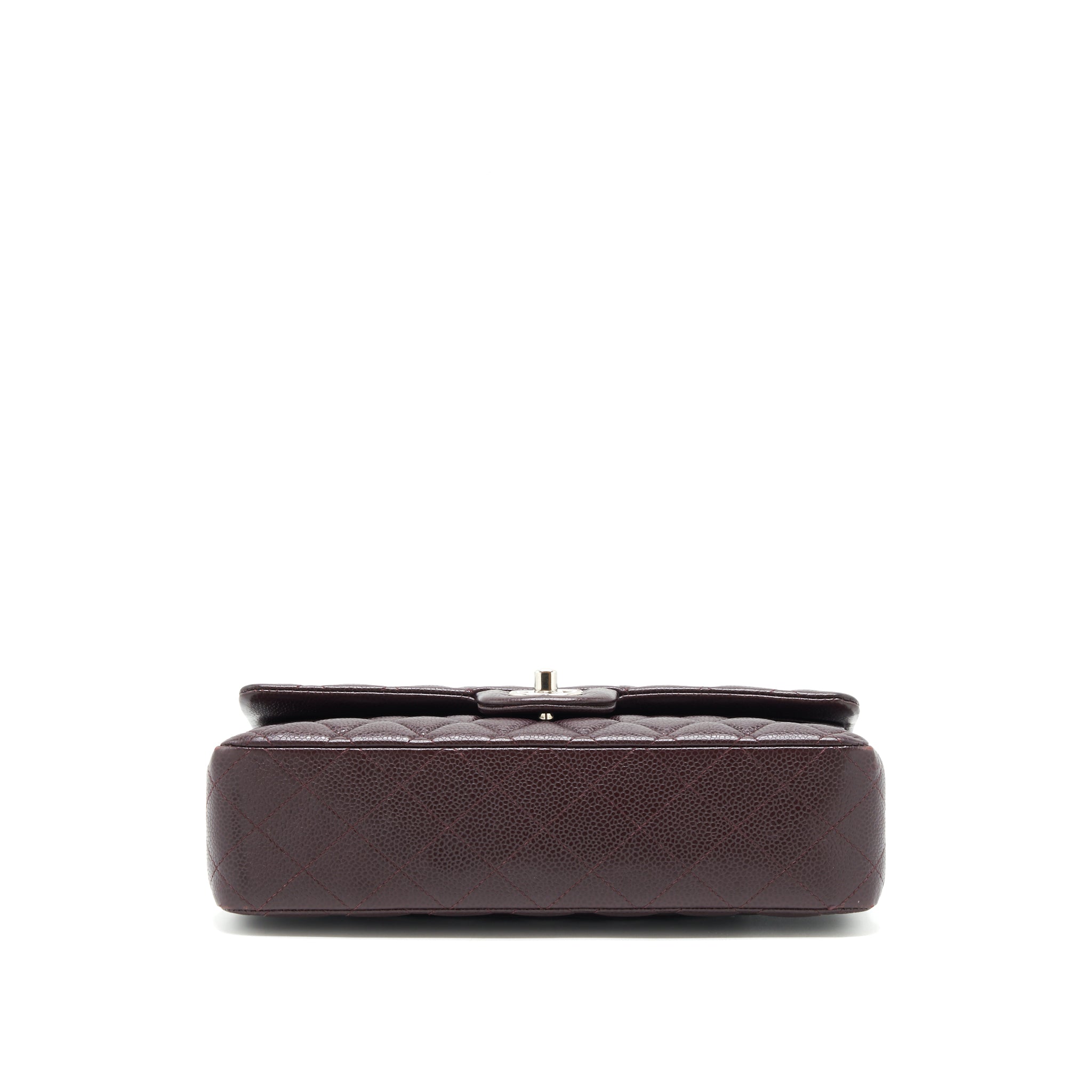 CHANEL MEDIUM CLASSIC DOUBLE FLAP BAG CAVIAR BURGUNDY SHW