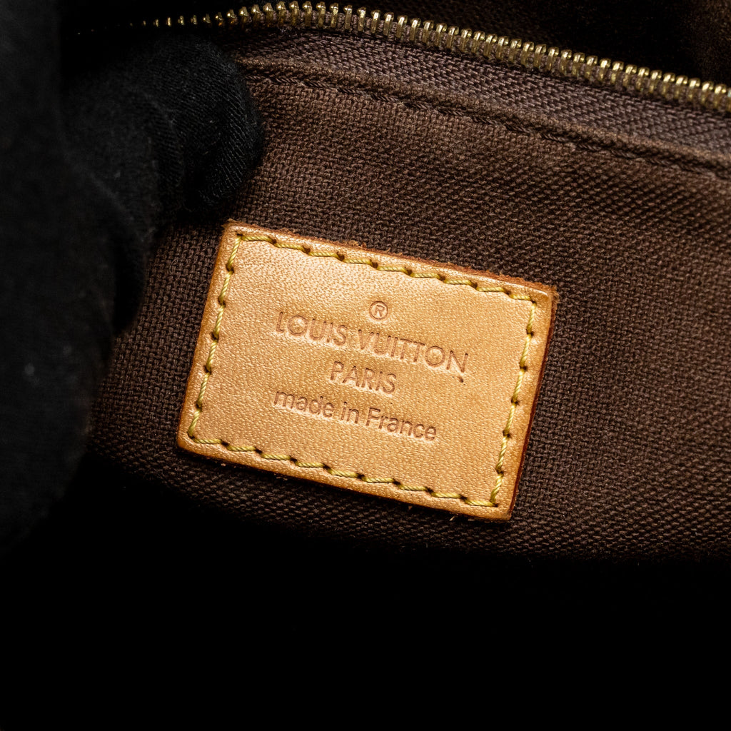LOUIS VUITTON MENILMONTANT MM HALF MOON BAG MONOGRAM CANVAS GHW