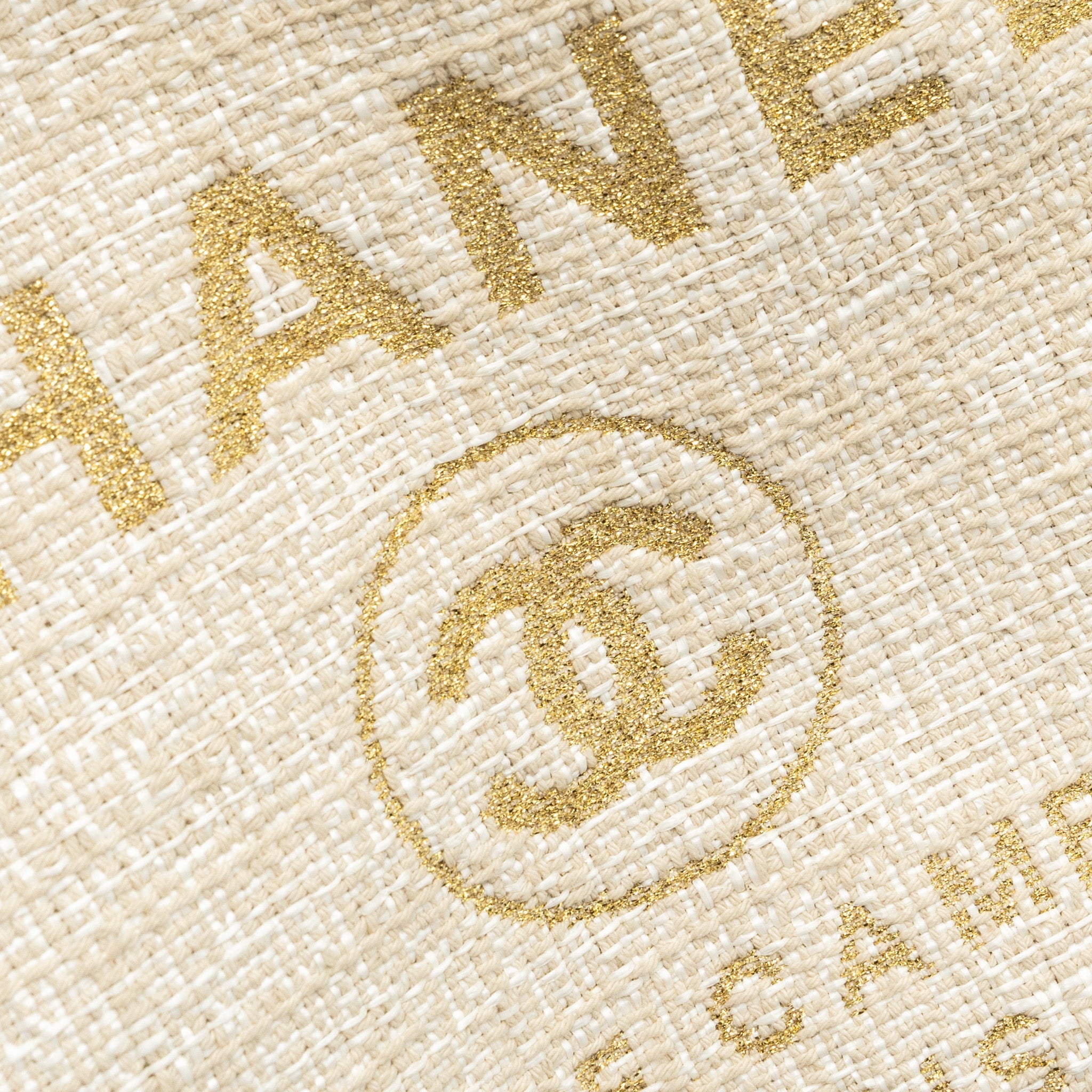 CHANEL DEAUVILLE BAG CANVAS/ LEATHER LIGHT BEIGE GHW