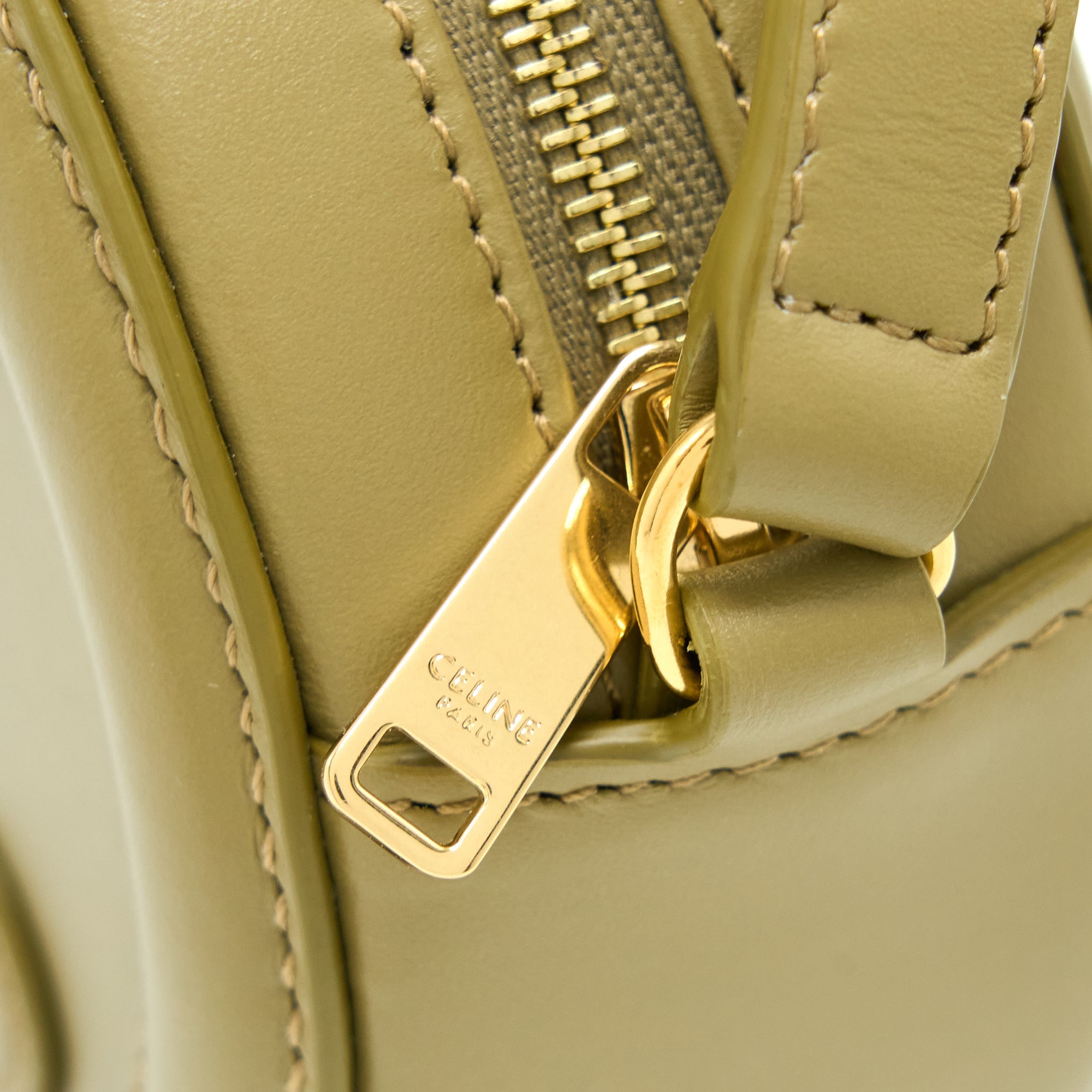 CELINE CROSSBODY OVAL PURSE CALFSKIN OLIVE GHW
