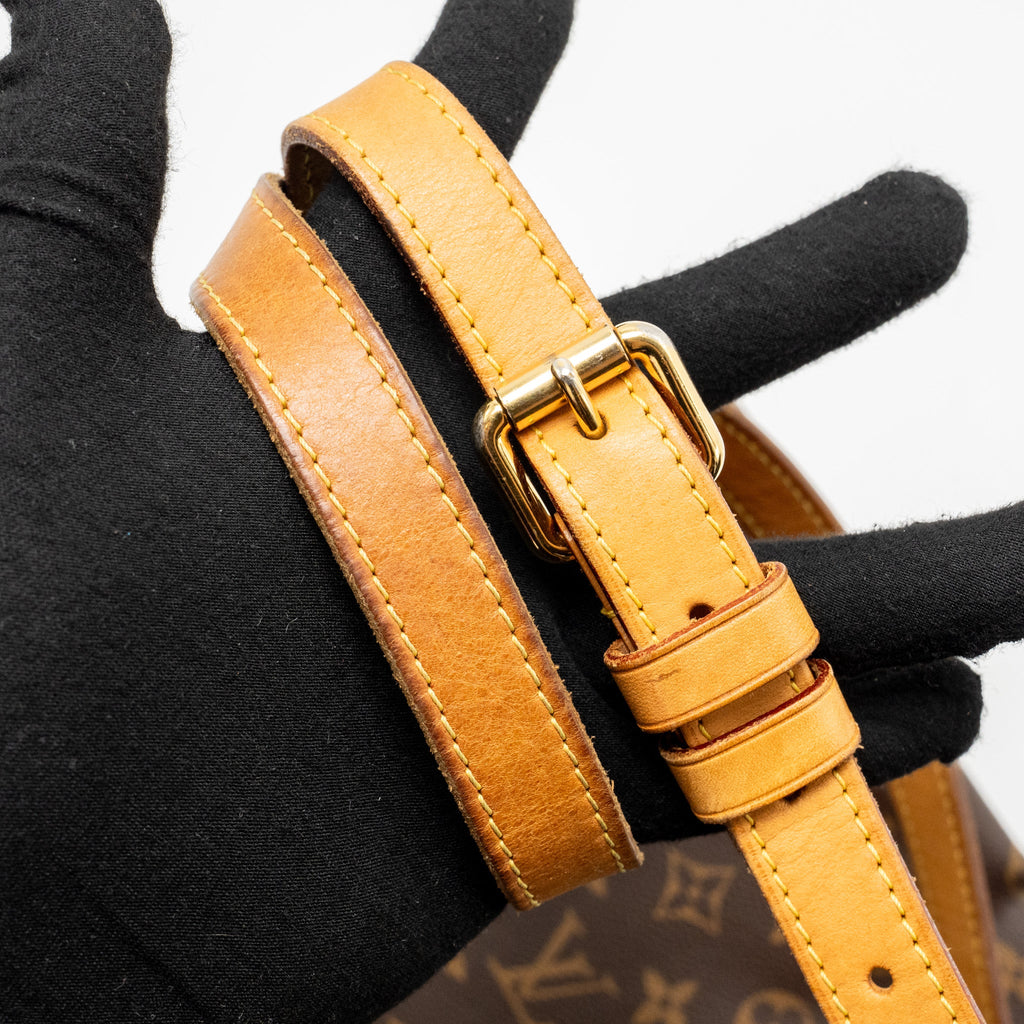 LOUIS VUITTON MENILMONTANT MM HALF MOON BAG MONOGRAM CANVAS GHW