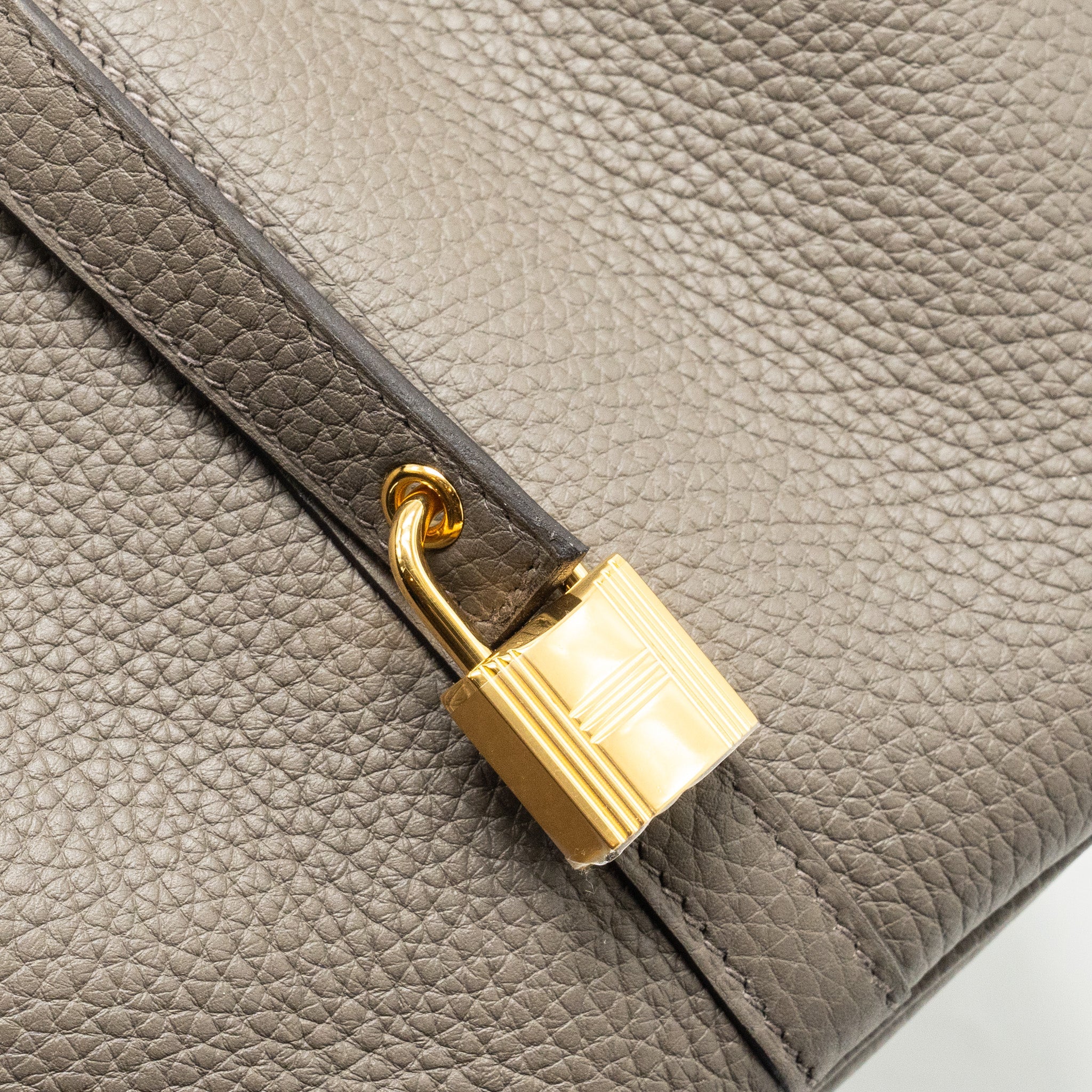 HERMES PICOTIN 22 LOCK BAG CLEMENCE GRIS ETAIN GHW