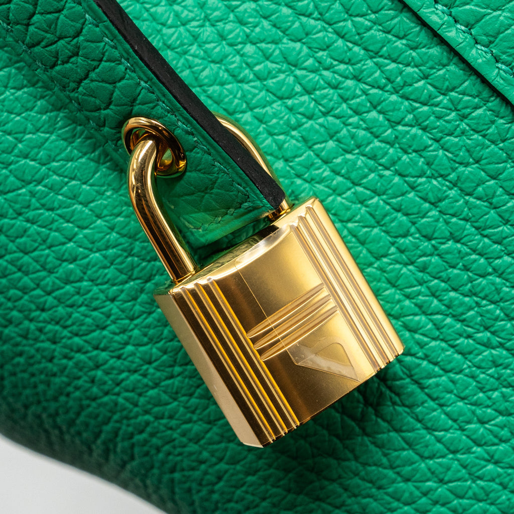 HERMES PICOTIN 18 LOCK BAG CLEMENCE MENTHE GHW