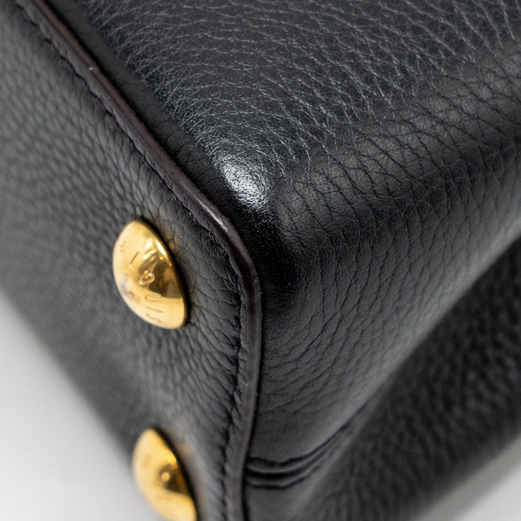 LOUIS VUITTON CAPUCINES BB CALFSKIN BLACK GHW