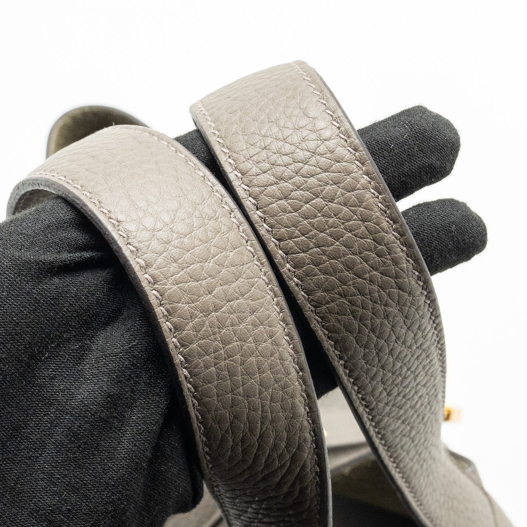 HERMES PICOTIN 22 LOCK BAG CLEMENCE GRIS ETAIN GHW