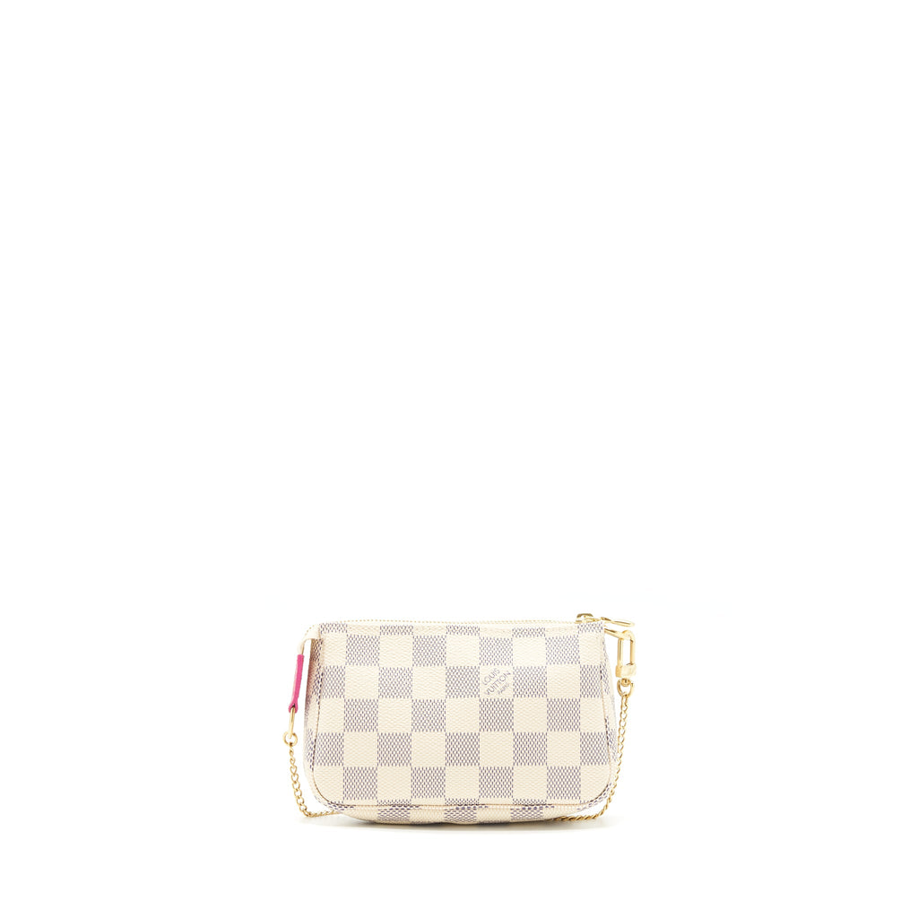 LOUIS VUITTON CHRISTMAS LIMITED MINI POCHETTE ACCESSORIES DAMIER AZUR CANVAS