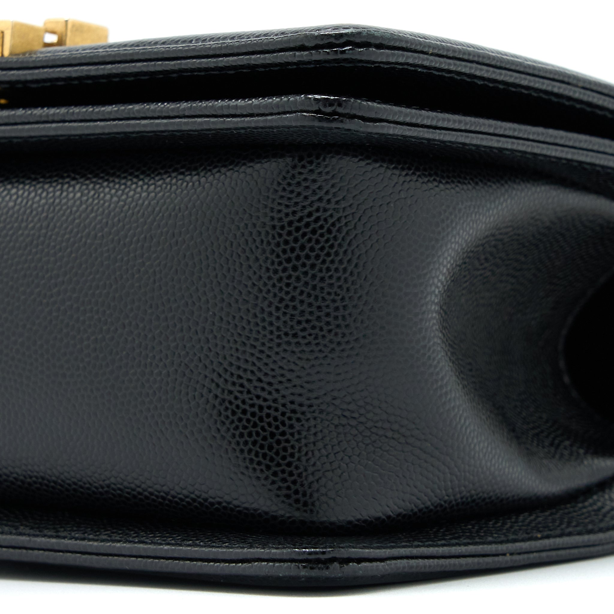 CHANEL SMALL BOY BAG CAVIAR BLACK GHW