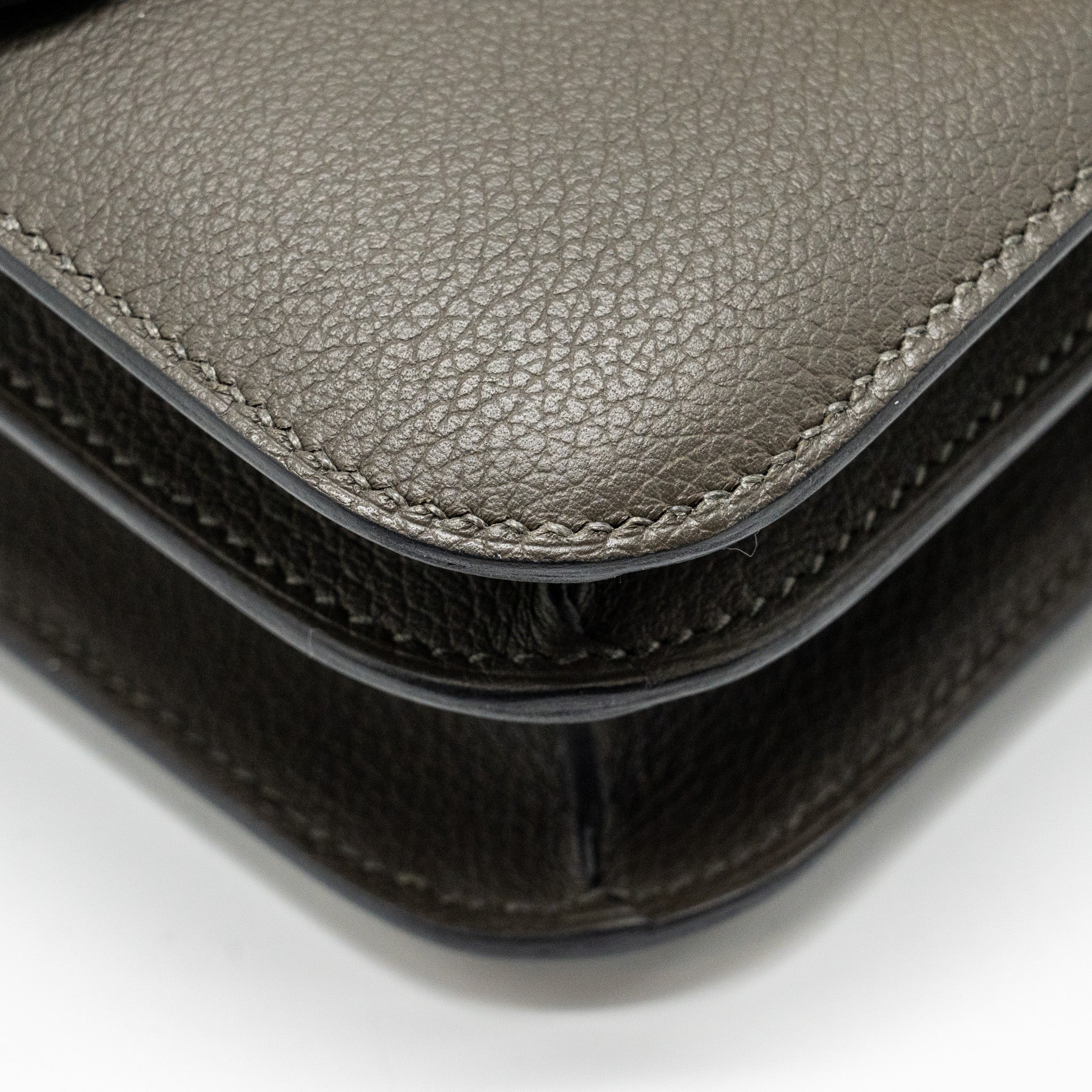 HERMES MINI CONSTANCE EVERCOLOR VERT MAQUIS/BLEU BRUME LGHW