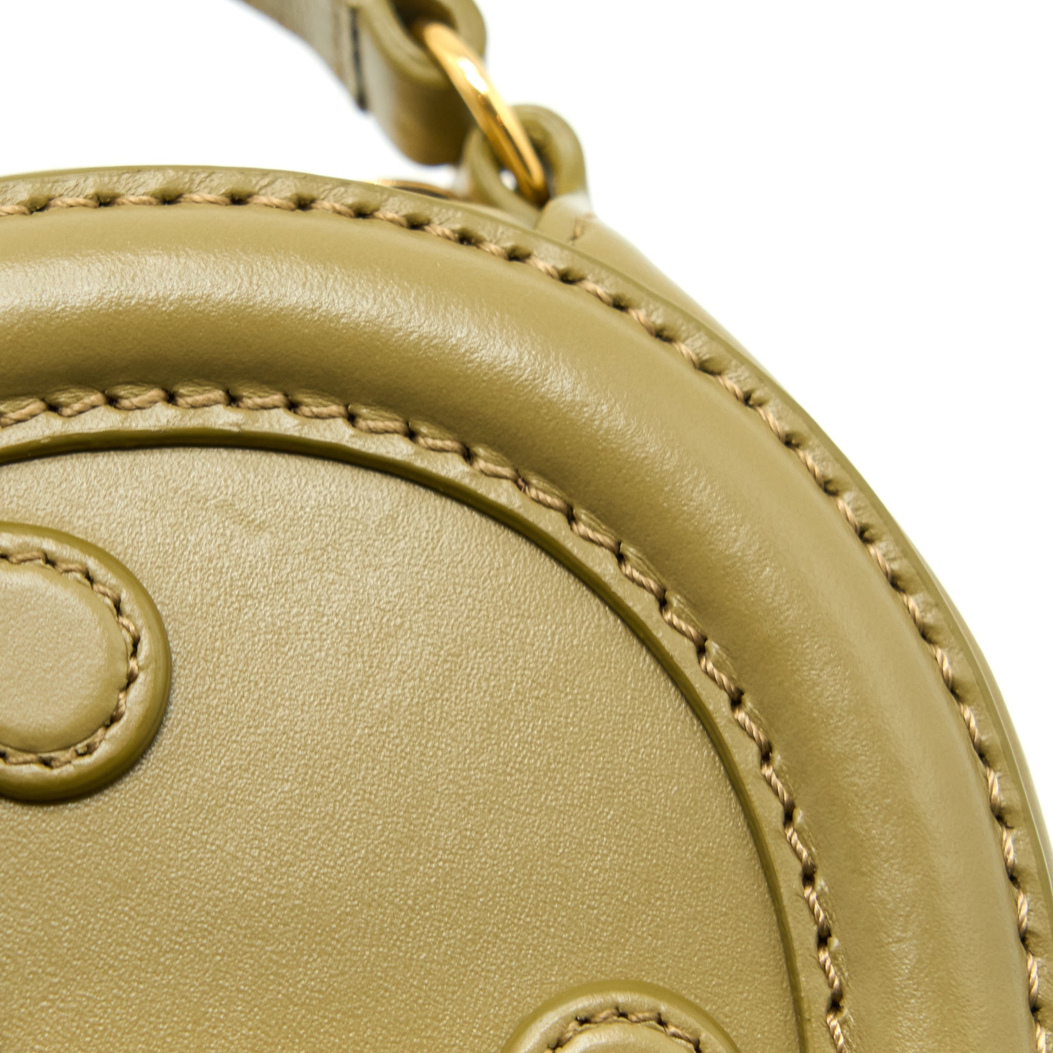 CELINE CROSSBODY OVAL PURSE CALFSKIN OLIVE GHW