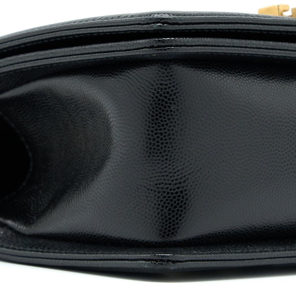 CHANEL SMALL BOY BAG CAVIAR BLACK GHW