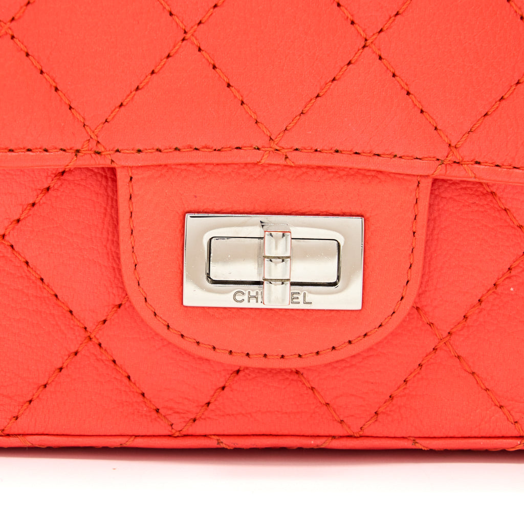 CHANEL MINI 2.55 REISSUE FLAP BAG HOT ORANGE SHW